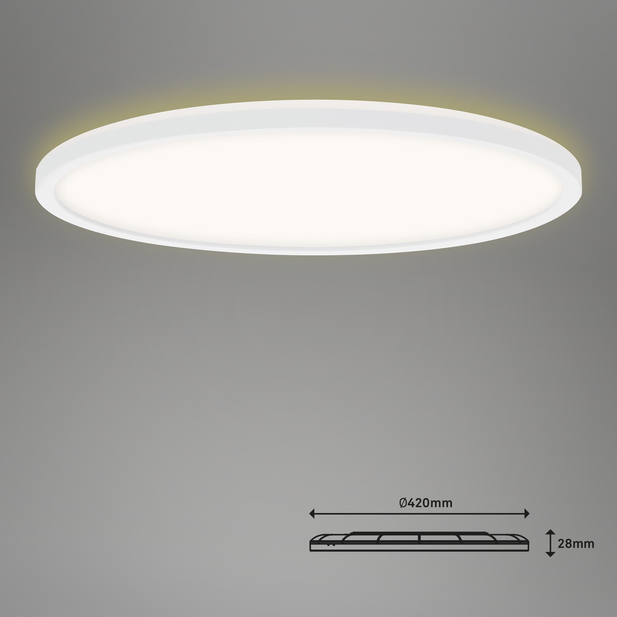 BRILO 7094-416 Slim svítidlo LED panel, pr. 42 cm, 2700 lm, 22 W, bílé - BRILO (obrázek 7)