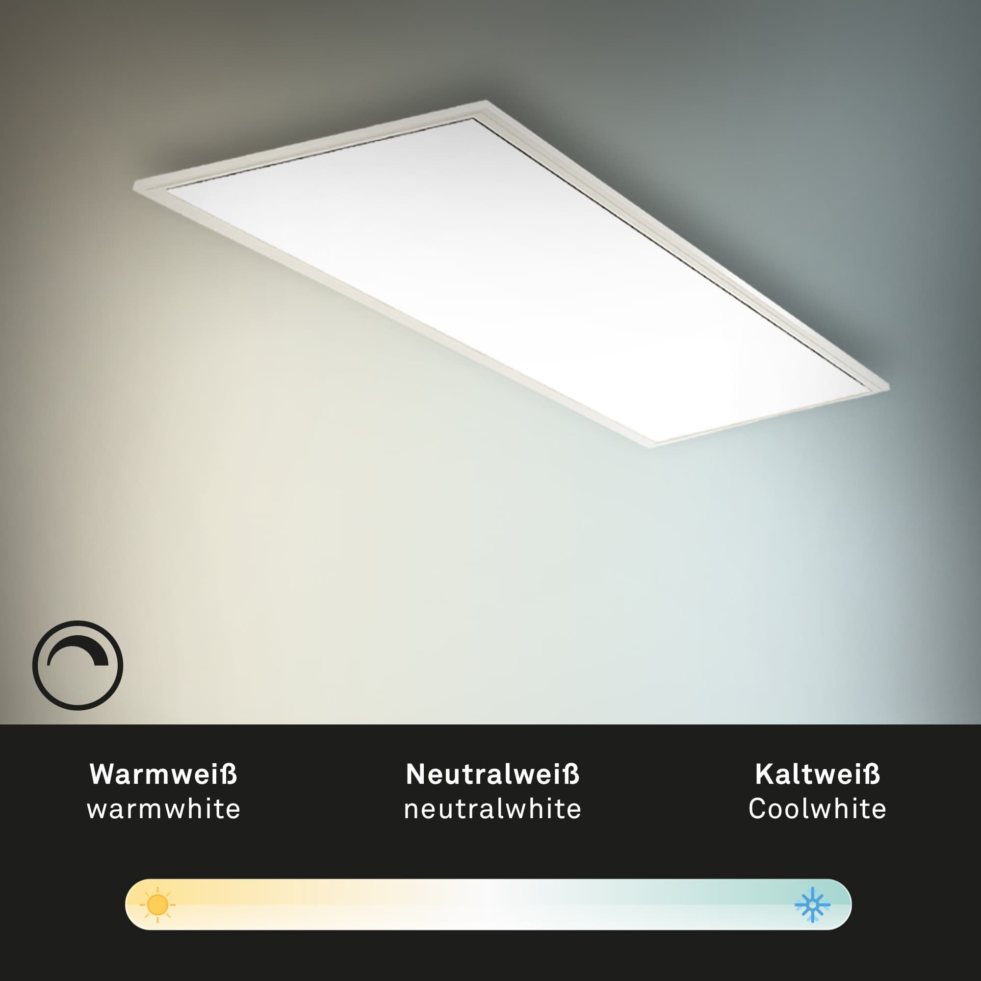BRILO 7167-016 CCT svítidlo LED panel, 100 cm, 2200 lm, 24 W, bílé - BRILO (obrázek 3)