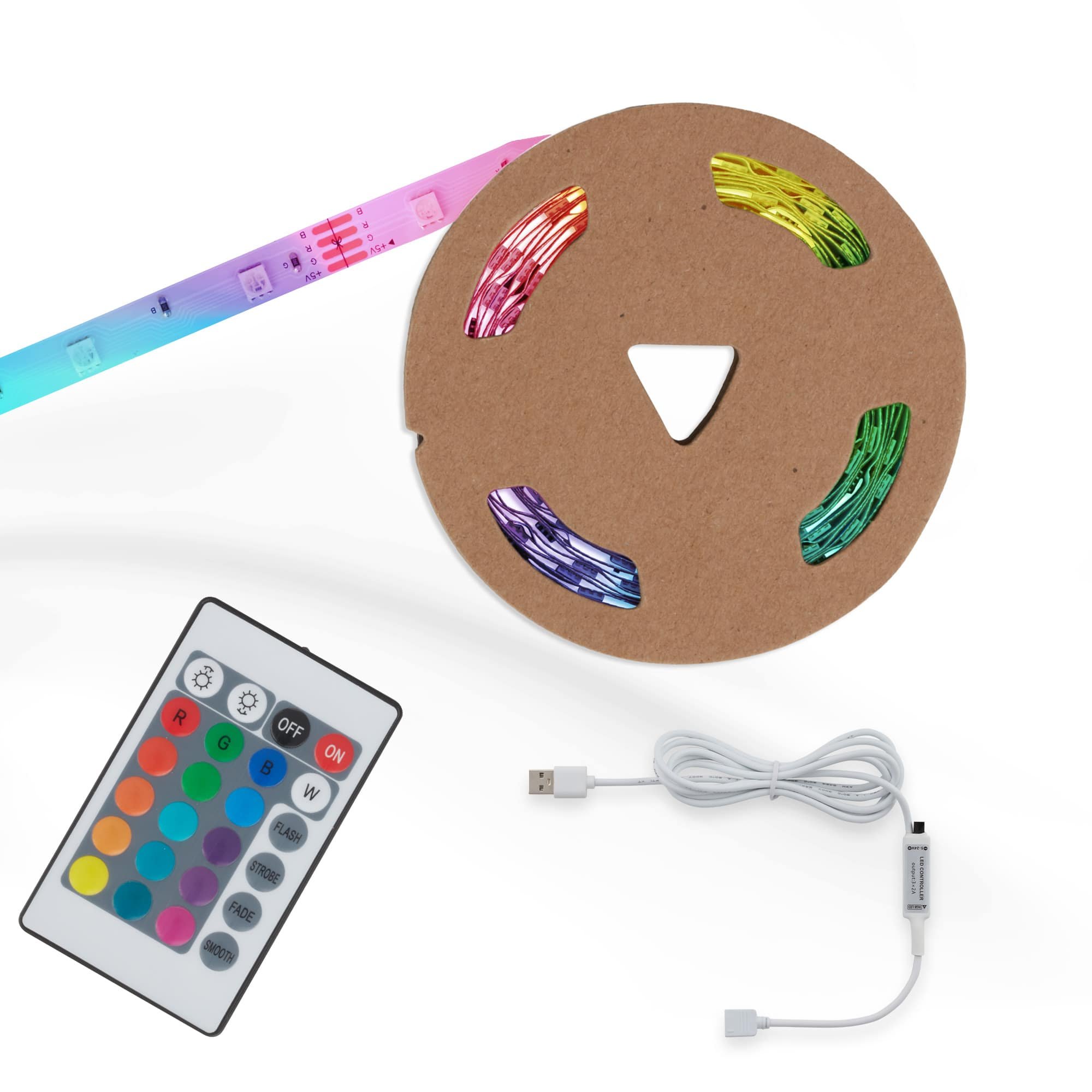 BRILO 2308-150 RGB LED pásek 500 cm 0,04W bílé - BRILO
