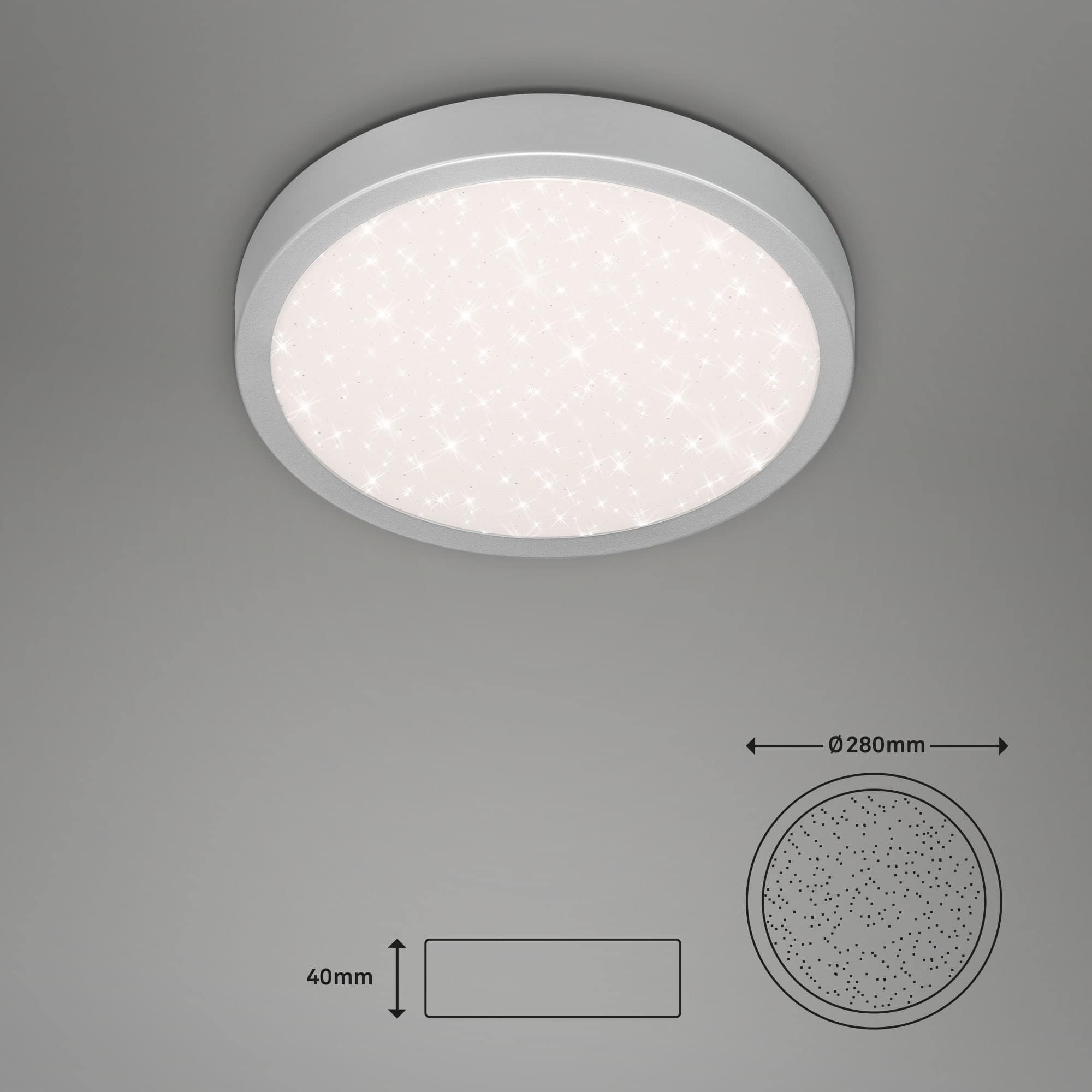 BRILO 3048-014 LED stropní svítidlo pr. 28 cm 18W 2000lm stříbrná - BRILO (obrázek 5)