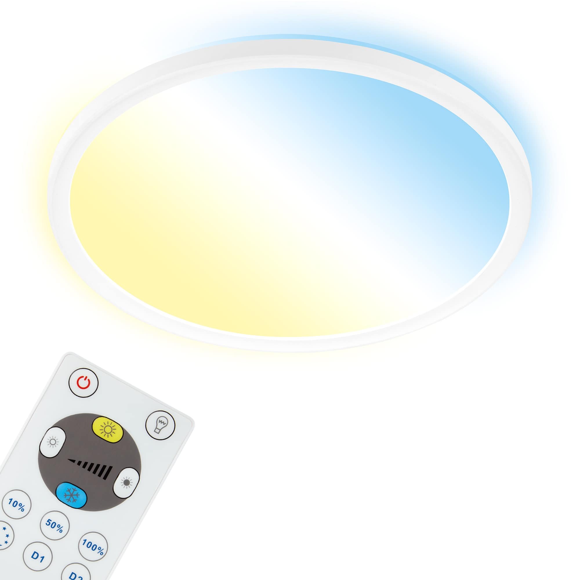 BRILO 7079-016 Slim CCT svítidlo LED panel, pr. 29,3 cm, 18 W, bílé - BRILO