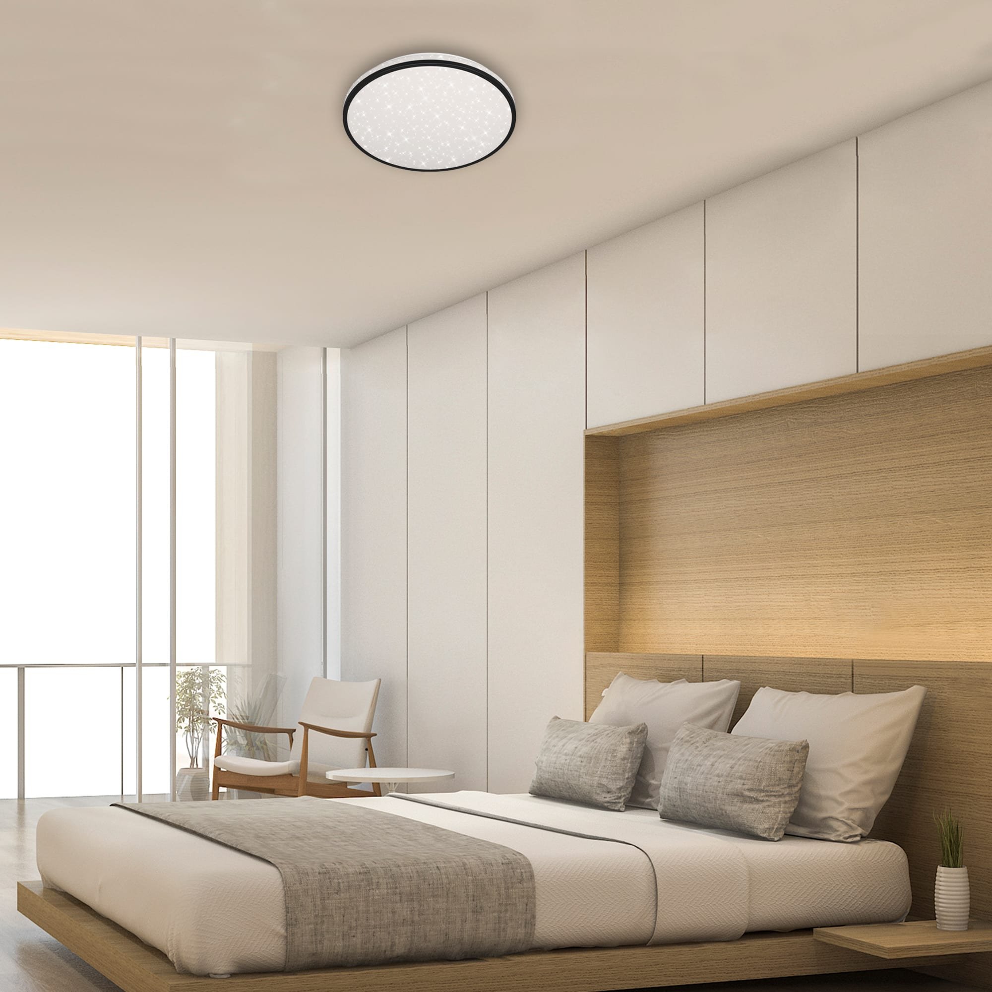 BRILO 3447-115 LED stropní svítidlo hvězdné nebe, pr. 38 cm, 24 W, černá - BRILO (obrázek 5)