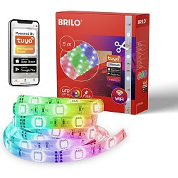 Obrázek pro produkt Smart RGB LED pásek s hudebním senzorem 500 cm 0,05W bílé (starý kód: BRILO 2309-150) - BRILO