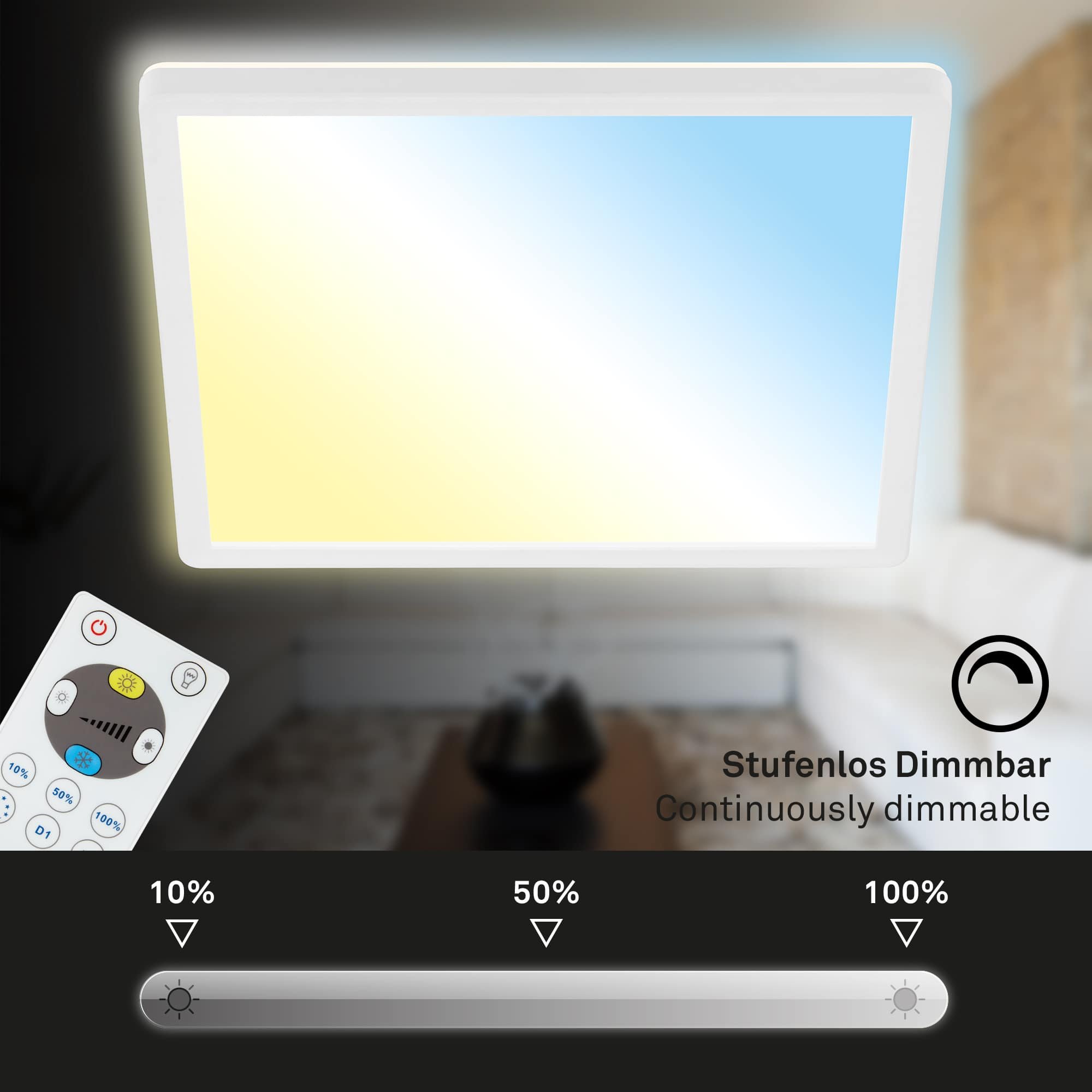BRILO 7081-016 Slim CCT svítidlo LED panel, 29,3 cm, 18 W, bílé - BRILO (obrázek 4)