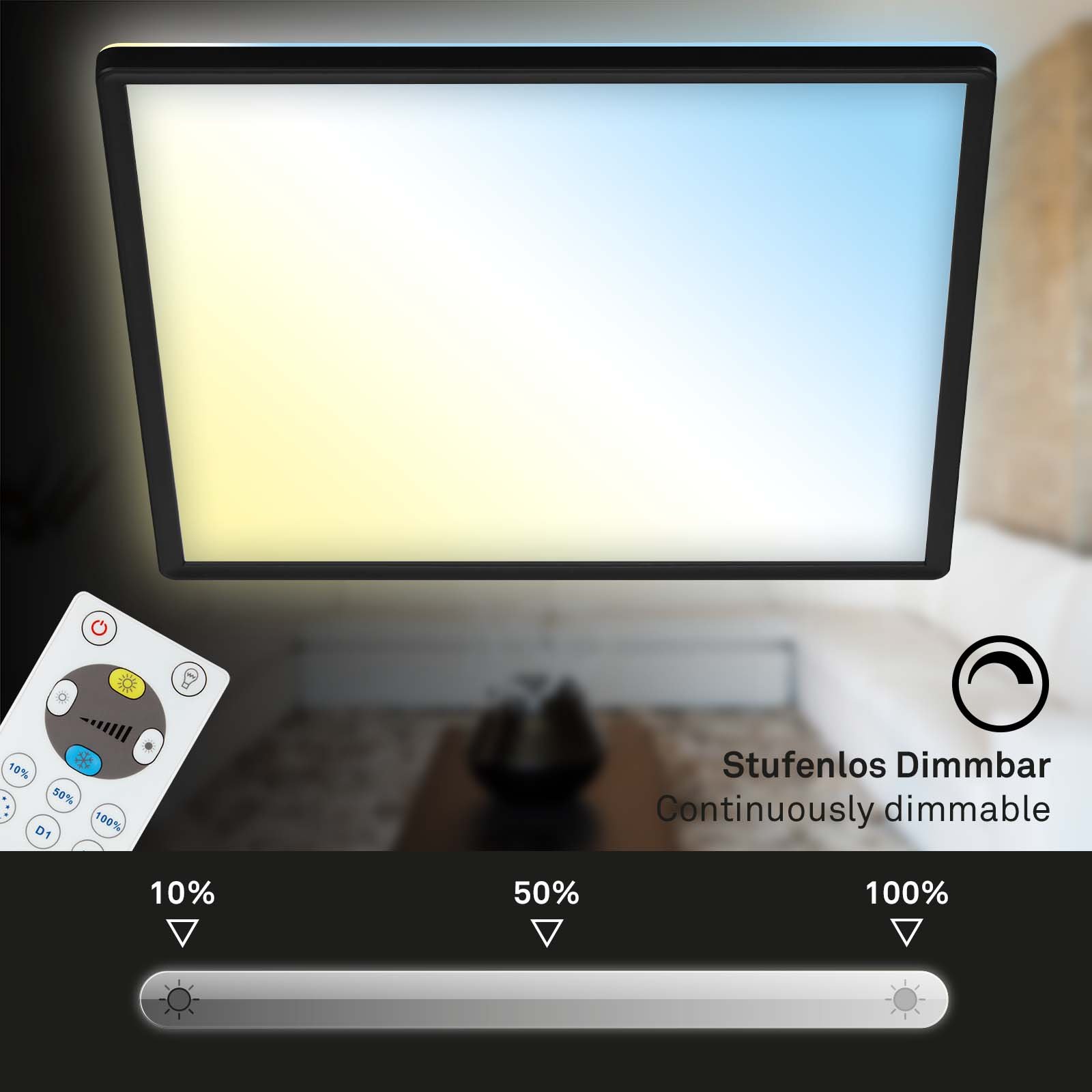 BRILO 7082-015 Slim CCT svítidlo LED panel, 42 cm, 22 W, černá - BRILO (obrázek 6)