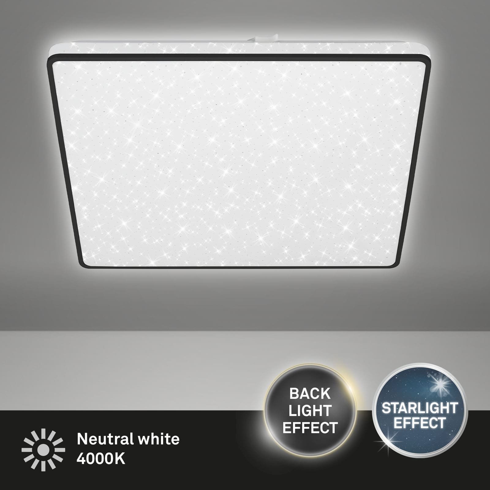 BRILO 3749-415 LED stropní svítidlo, 37 cm, 24 W, 2800 lm, černá - BRILO (obrázek 2)