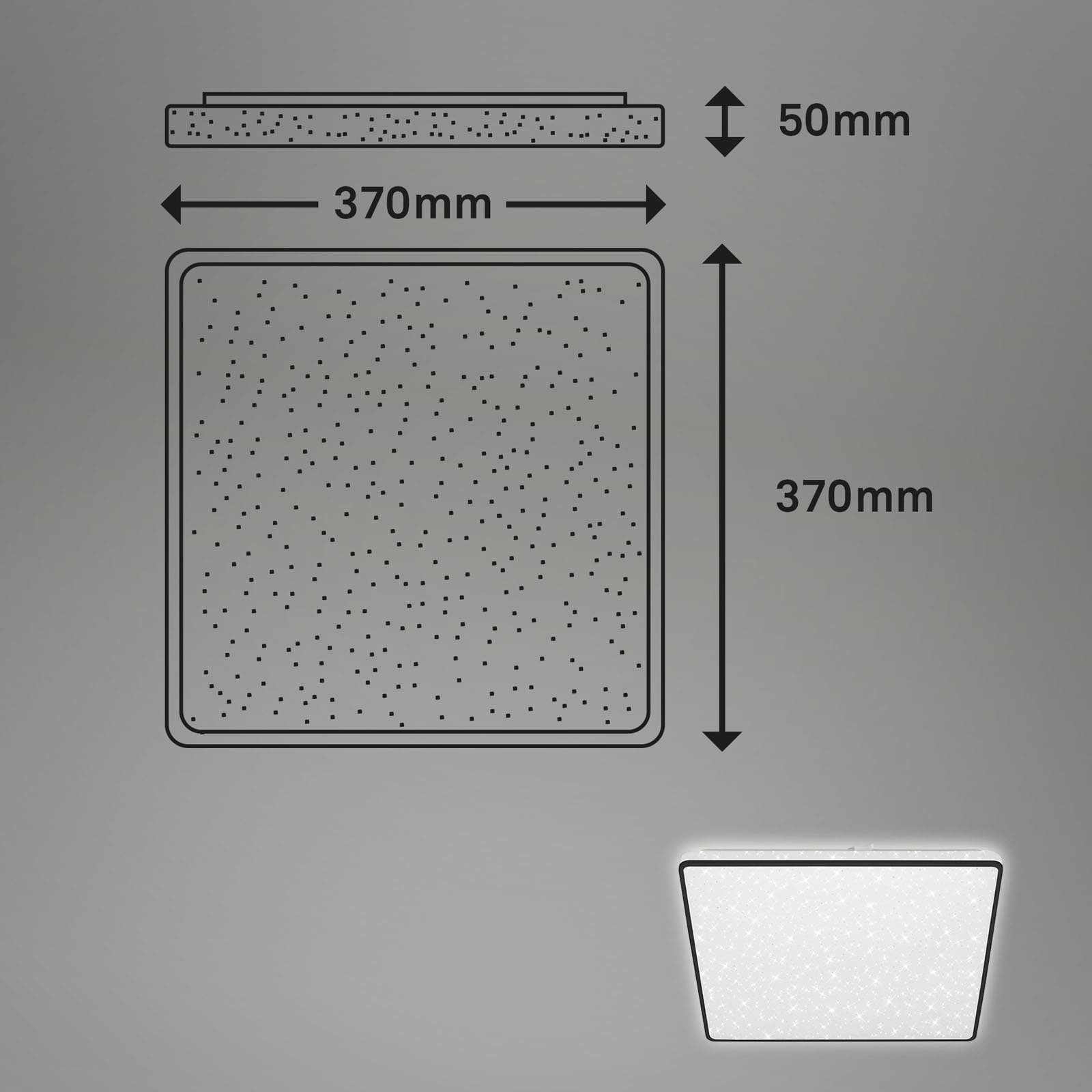 BRILO 3749-415 LED stropní svítidlo, 37 cm, 24 W, 2800 lm, černá - BRILO (obrázek 6)