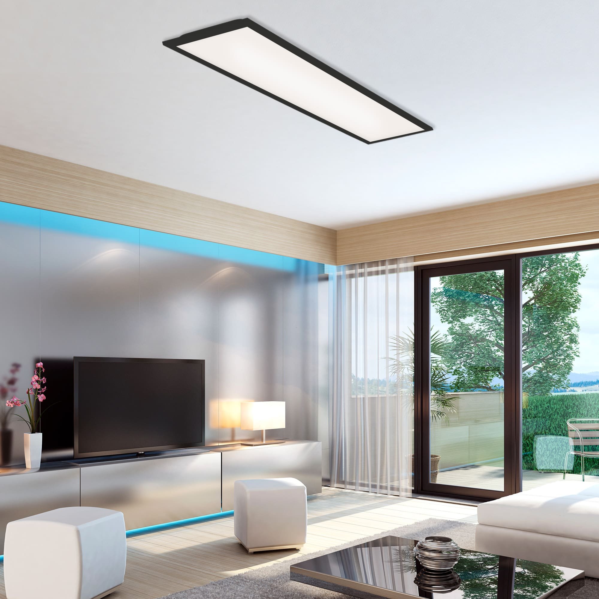 BRILO 7167-015 CCT svítidlo LED panel, 100 cm, 24 W, 2600 lm, černá - BRILO (obrázek 4)