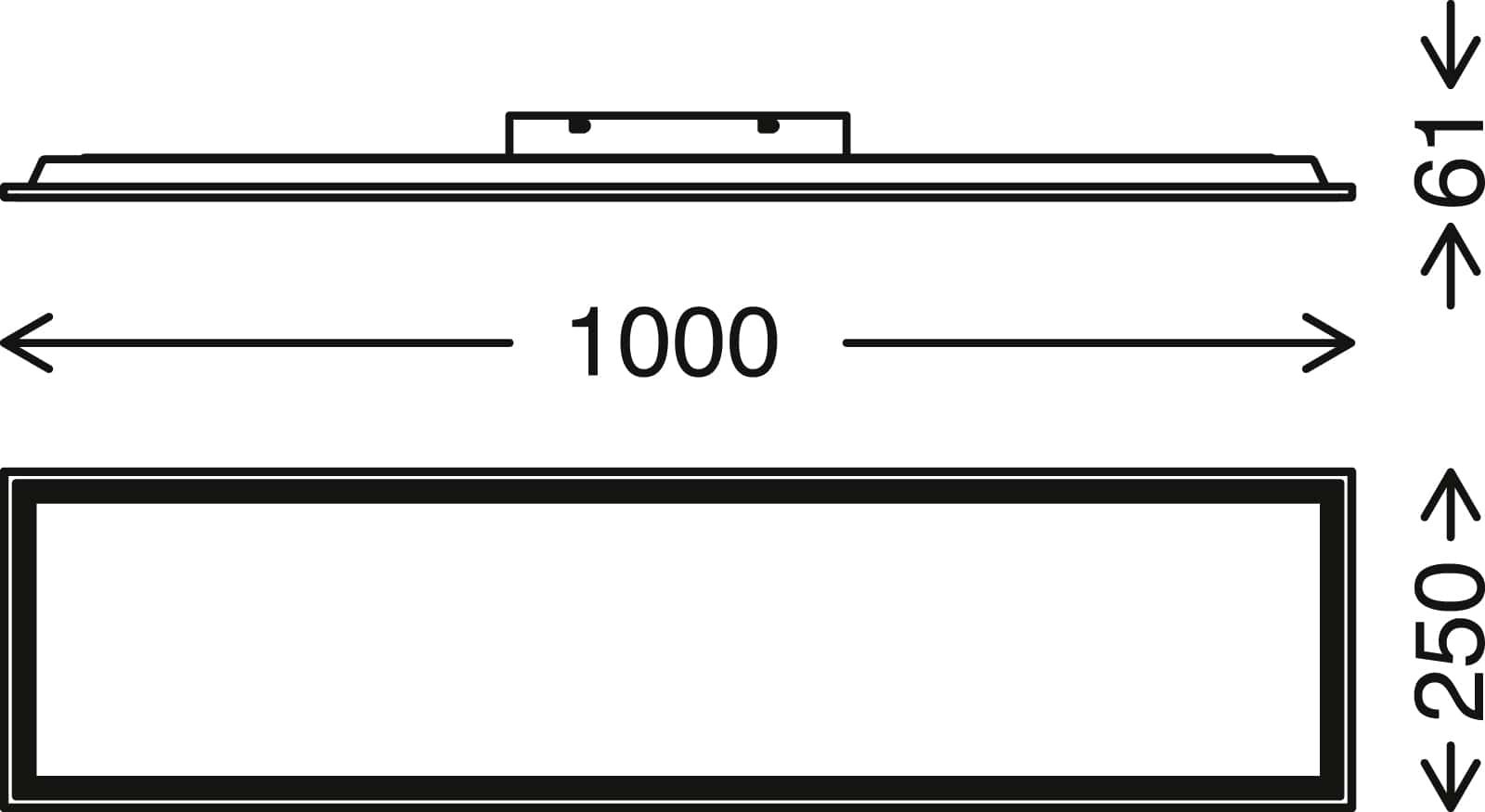 BRILO 7167-015 CCT svítidlo LED panel, 100 cm, 24 W, 2600 lm, černá - BRILO (obrázek 6)