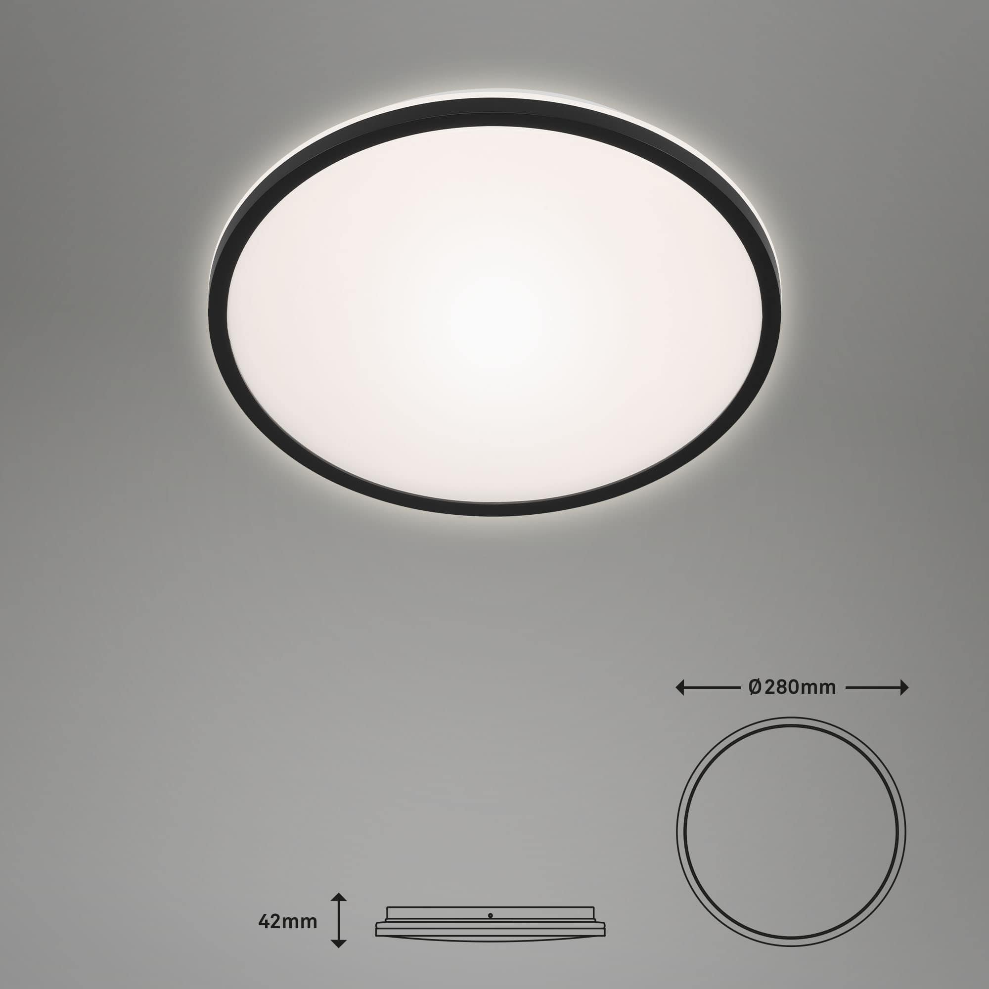 BRILO 3046-015 LED stropní svítidlo pr. 28 cm 15W 1500lm černá - BRILO (obrázek 5)