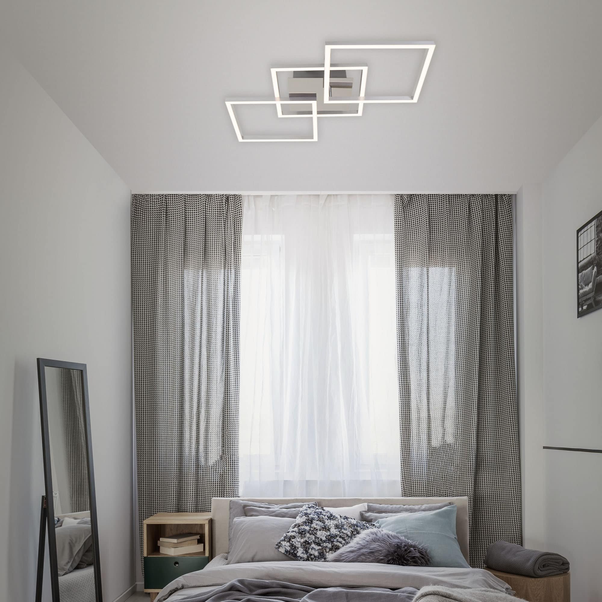 BRILO 3217-018 LED stropní svítidlo, 76,3 cm, 2600 LM, 36 W, hliník-chrom - BRILO (obrázek 6)