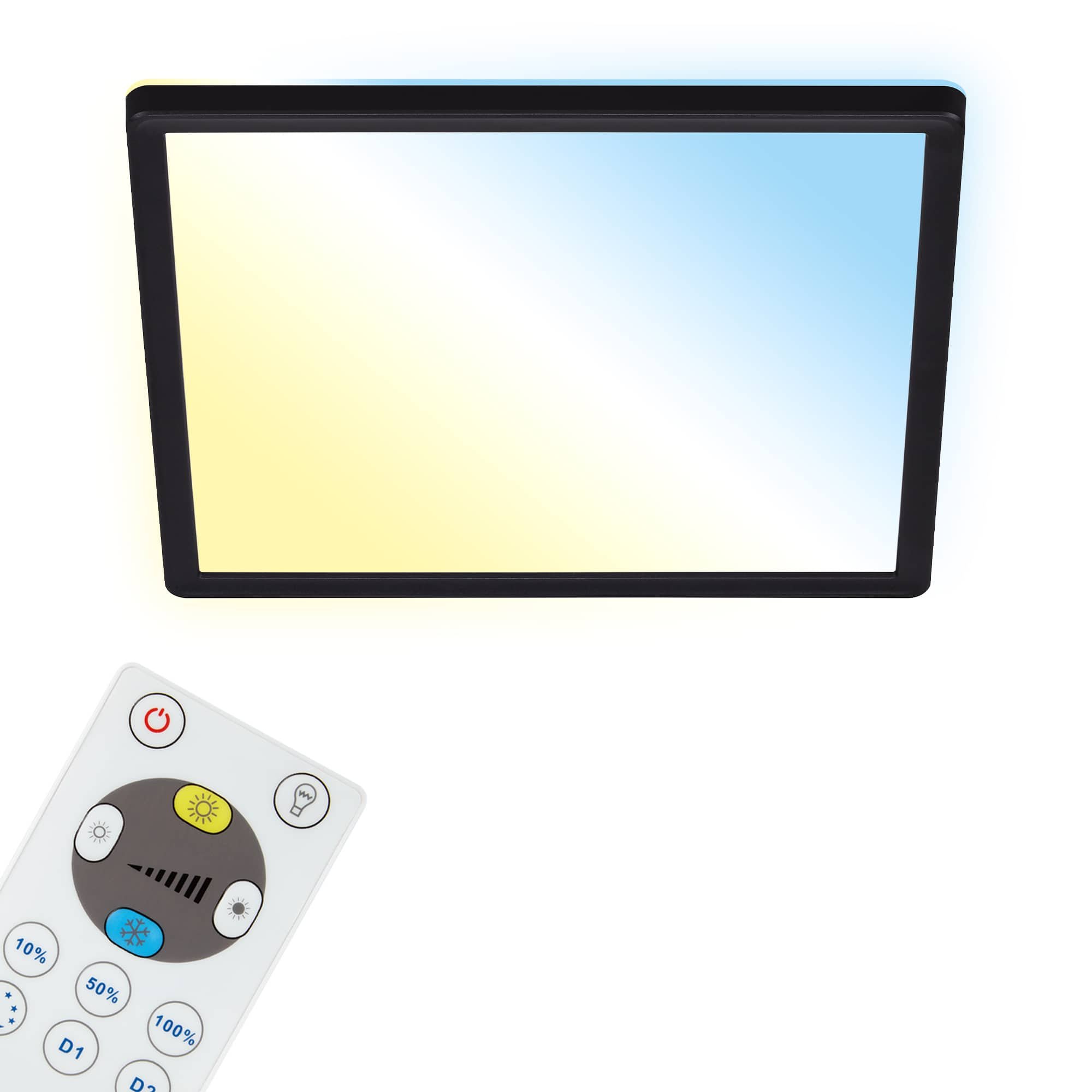 BRILO 7081-015 Slim CCT svítidlo LED panel, 29,3 cm, 18 W, černá - BRILO