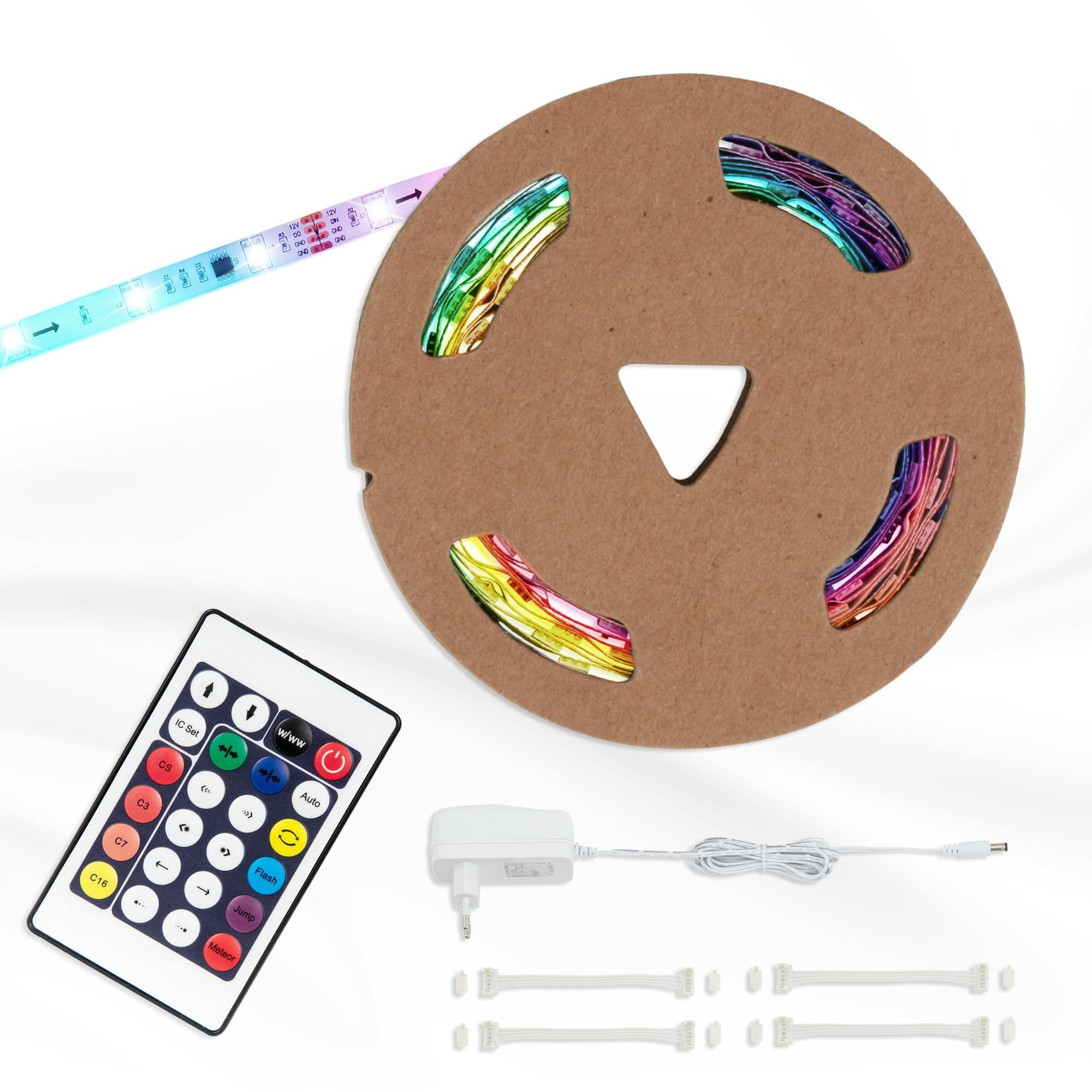 Levně BRILO 2267-150D RGB LED pásek 500 cm 0,12W bílé - BRILO