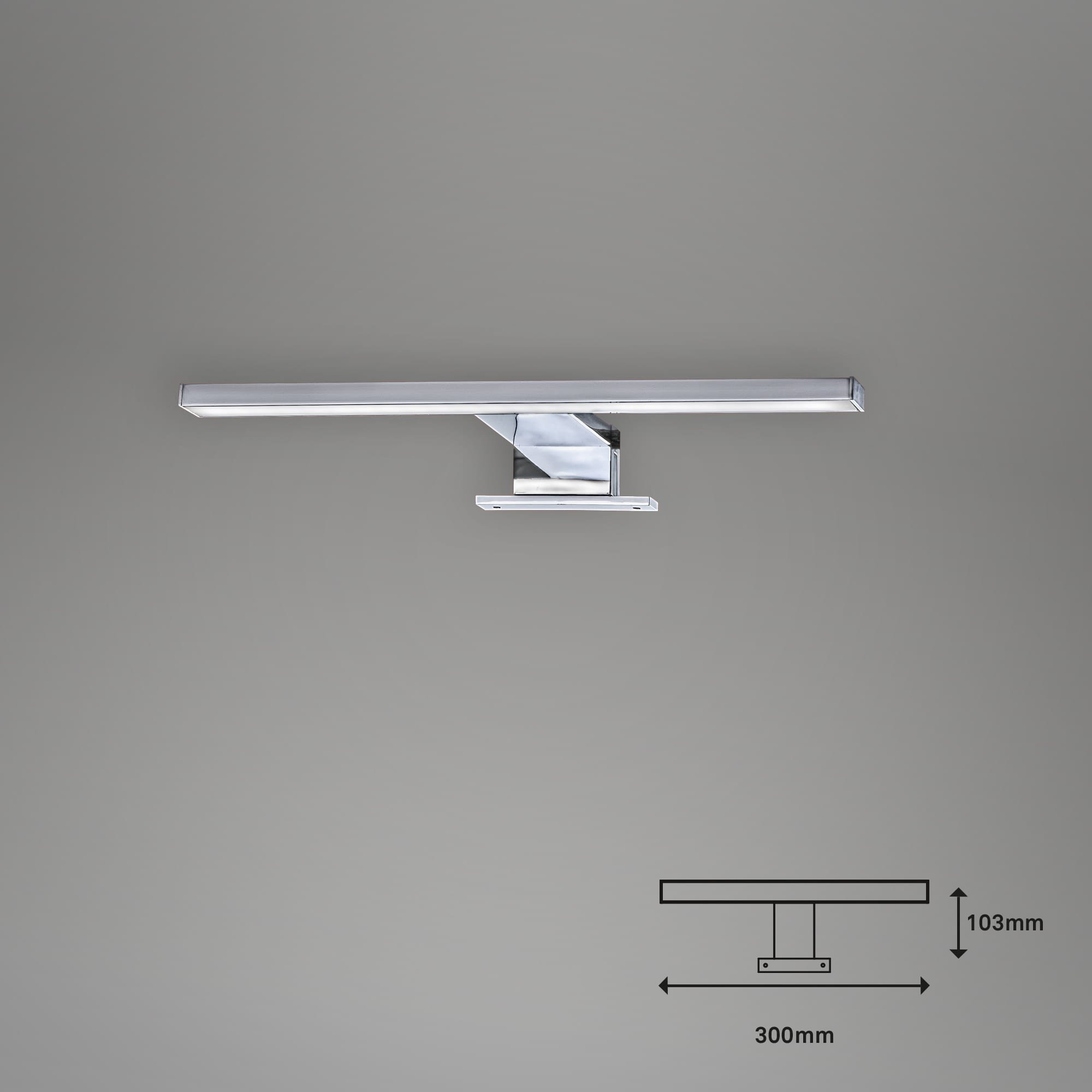 BRI 2104-018 LED svítidlo k zrcadlu 30 cm 5W 500lm chrom - BRILONER (obrázek 5)
