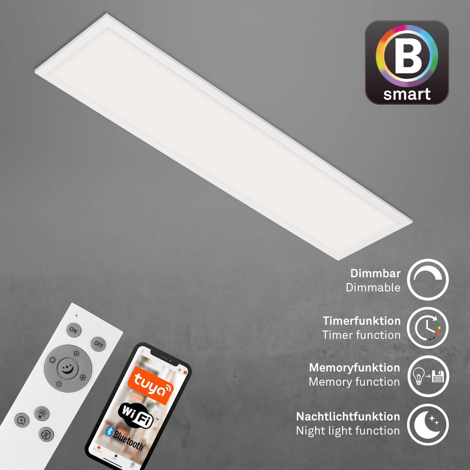 BRILO 7385-016 CCT svítidlo LED panel, 100 cm, 28 W, 3000 lm, bílé - BRILO (obrázek 5)