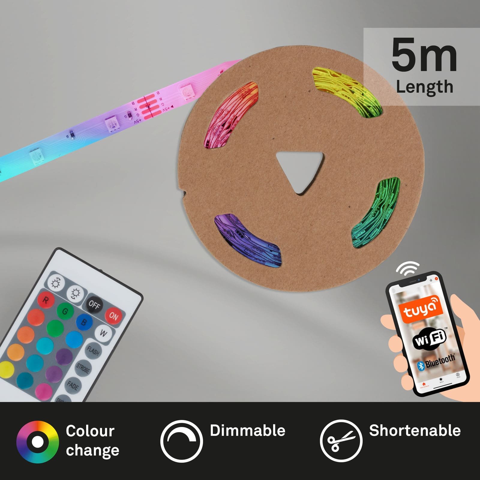 BRILO 2256-150 RGB Smart LED pásek 500 cm bílé - BRILO (obrázek 2)