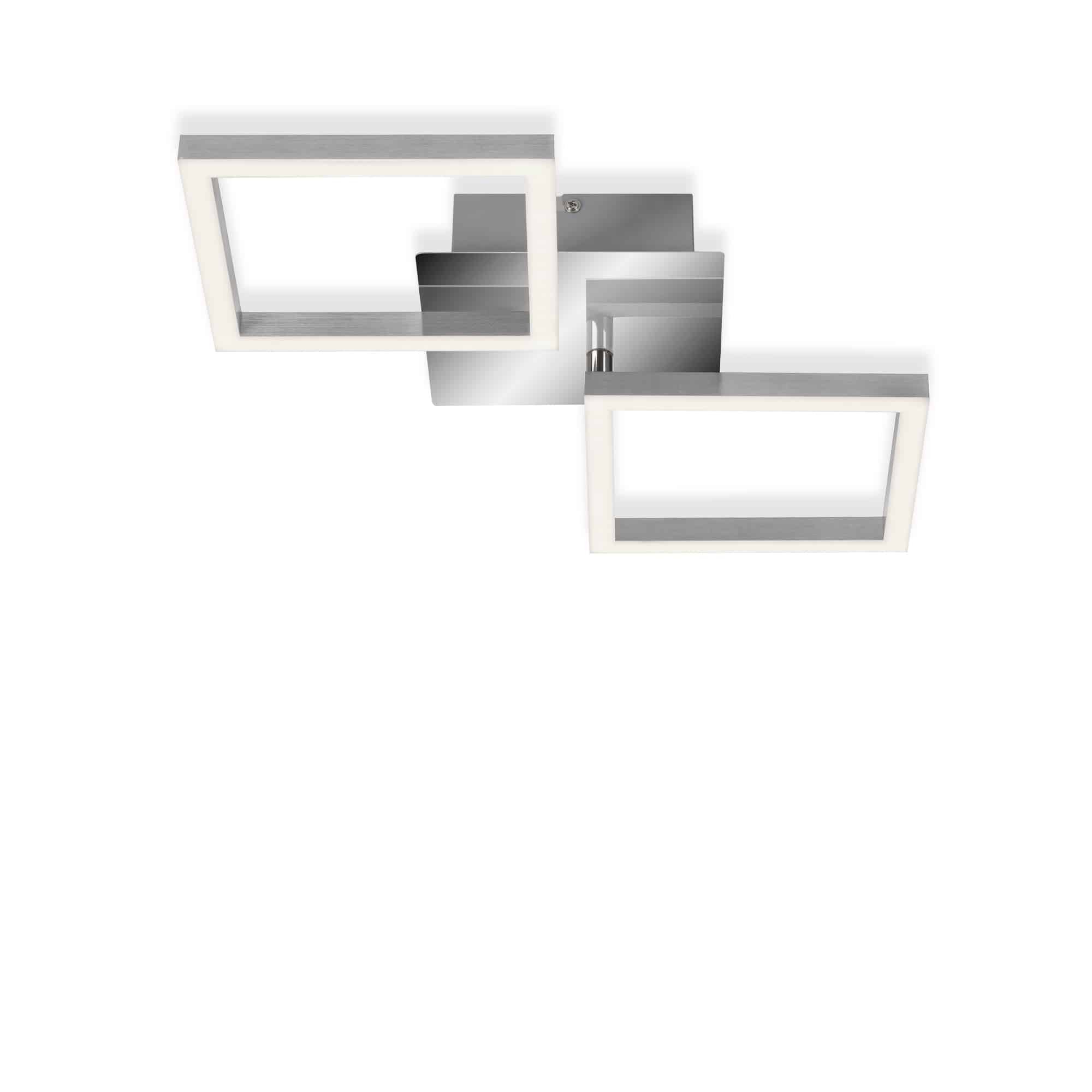 BRILO 3207-018 LED stropní svítidlo, 47 cm, 1200 LM, 16 W, hliník-chrom - BRILO