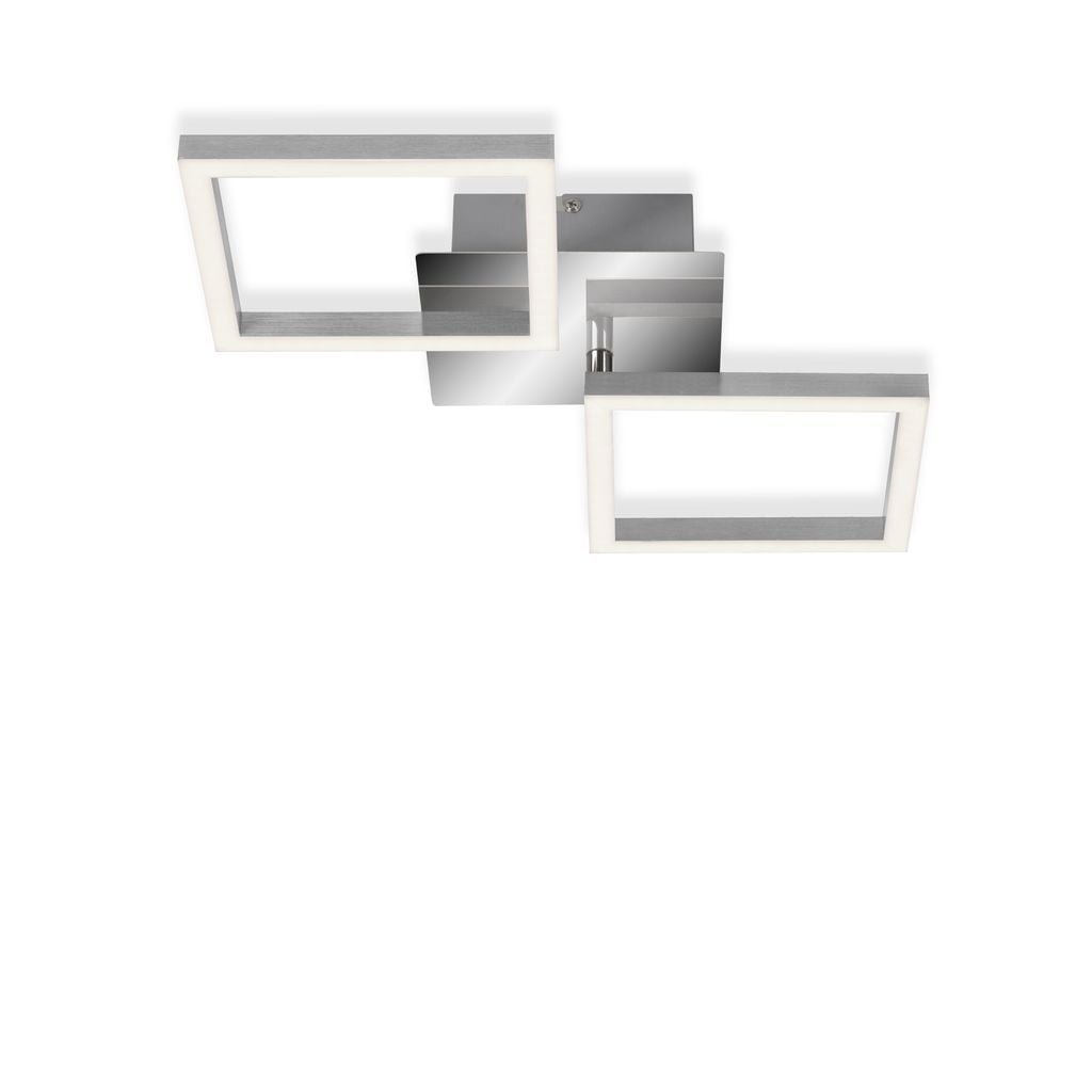 BRILO 3207-018 LED stropní svítidlo, 47 cm, 1200 LM, 16 W, hliník-chrom - BRILO