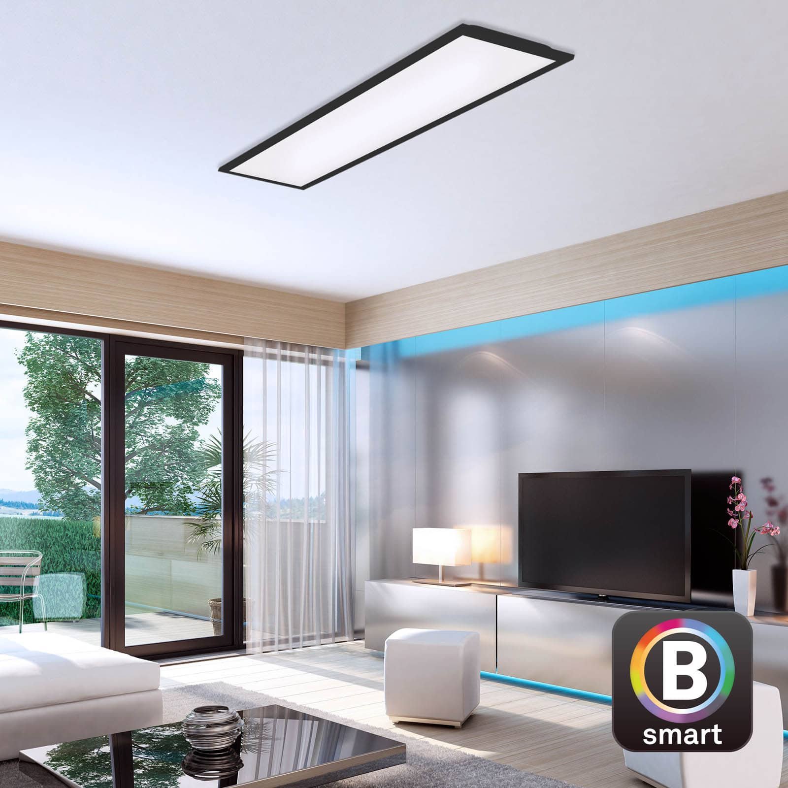BRILO 7385-015 CCT svítidlo LED panel, 100 cm, 28 W, 3000 lm, černá - BRILO (obrázek 7)