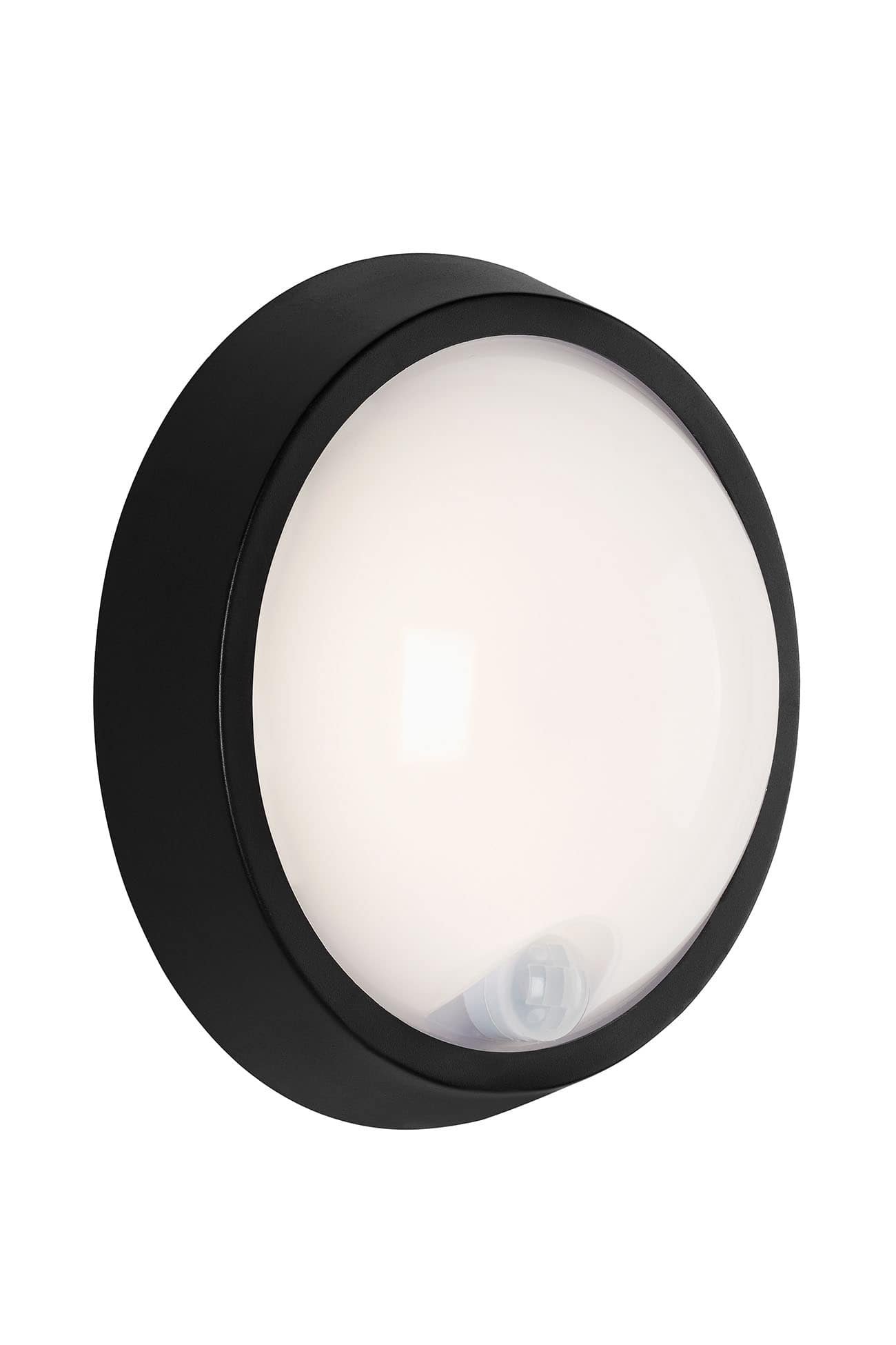 BRILO 3352-015 LED venkovní svítidlo s čidlem, pr. 17 cm, 12 W, černá - BRILO