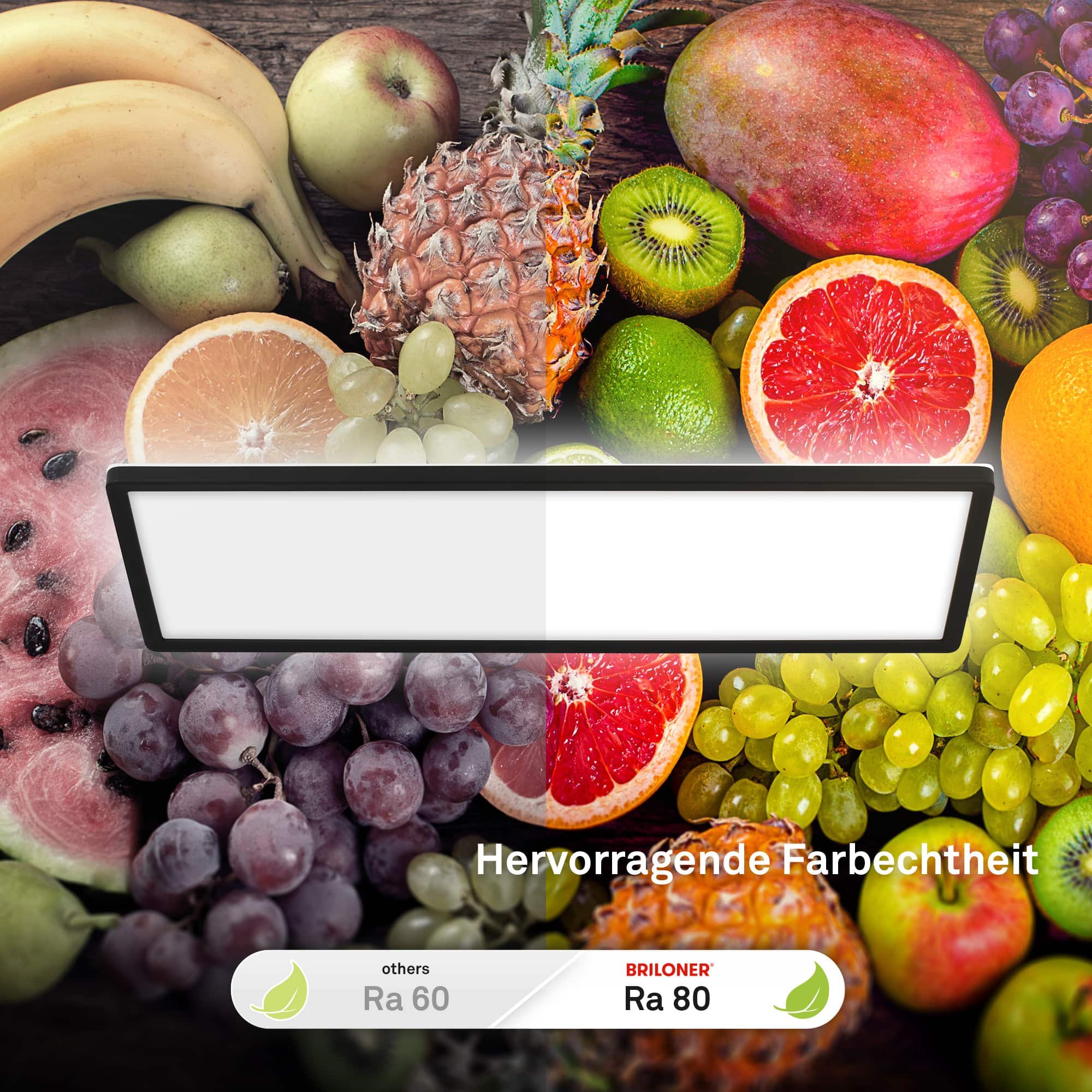 BRILO 7402-415 Ultraplochý LED panel s přímým a nepřímým osvětlením, 29,3 cm, LED, 22 W, 3000 lm, černá - BRILO (obrázek 5)