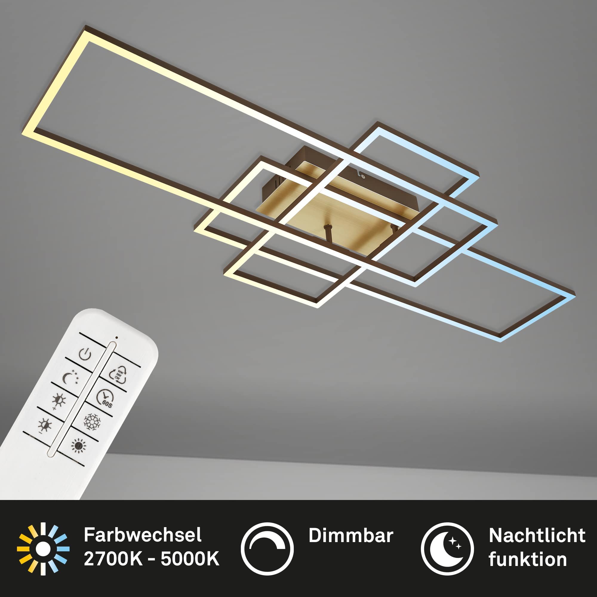 BRILO 3156-014 LED CCT rám 104 cm 2x19W 2500lm černá - BRILO (obrázek 5)