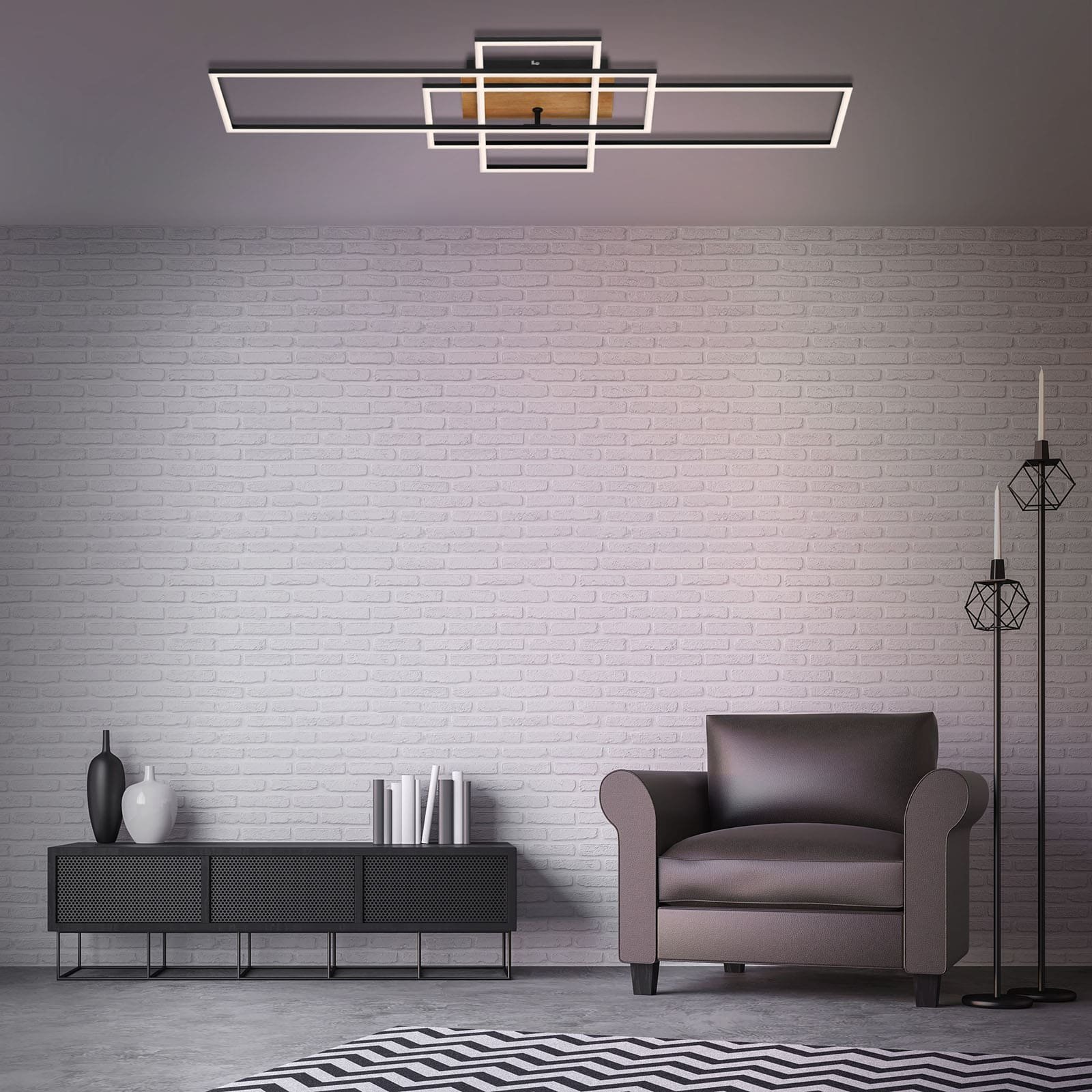 BRILO 3156-014 LED CCT rám 104 cm 2x19W 2500lm černá - BRILO (obrázek 6)