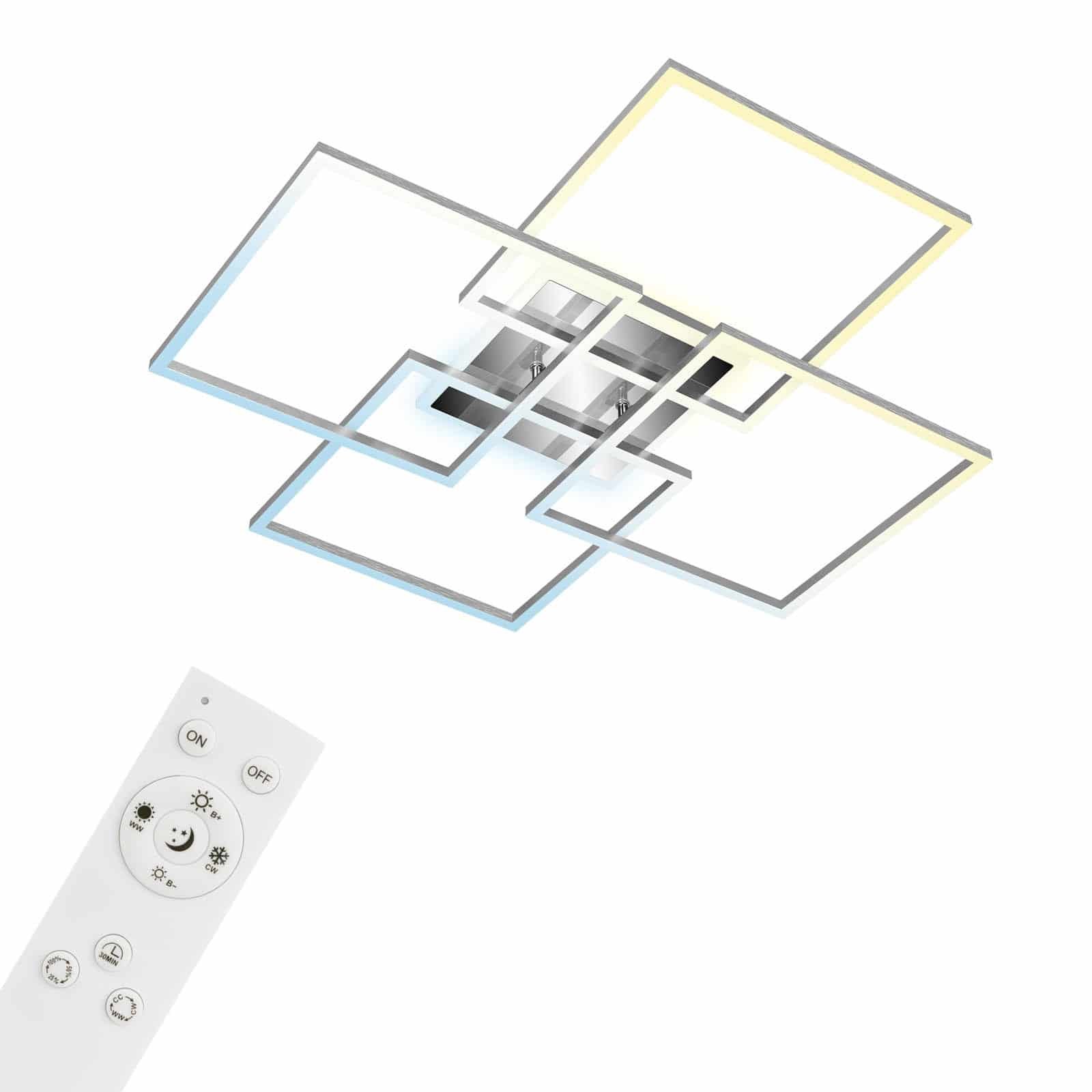 BRILO 3515-019 CCT LED stropní svítidlo, 72,4 cm, 50 W, 5500 lm, hliník - BRILO