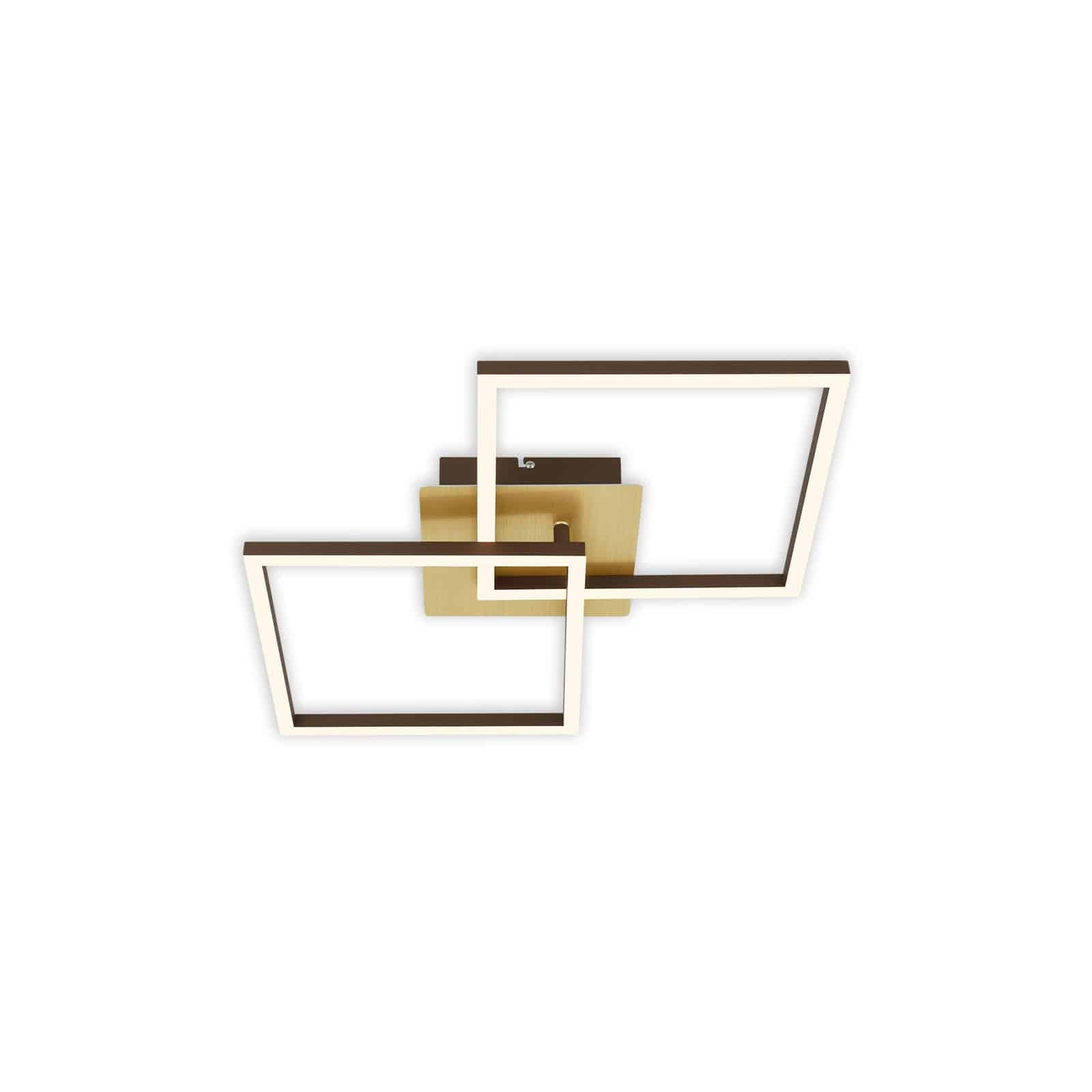 BRILO 3210-017 LED stropní svítidlo, 62 cm, 11 W, 1200 lm, zlatá-hnědá - BRILO