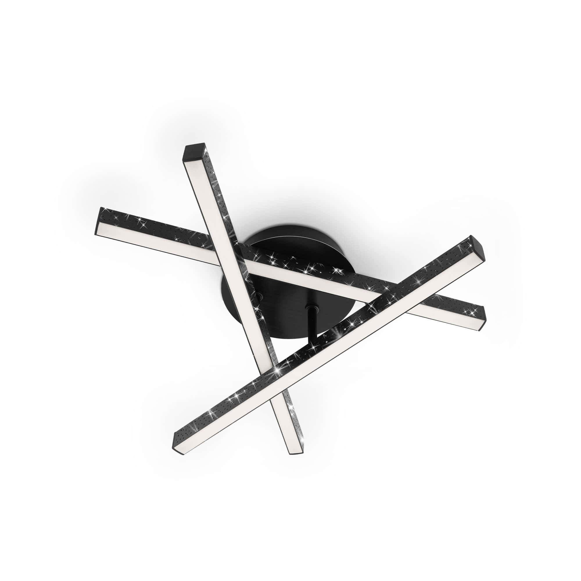 BRILO 3518-035 LED stropní svítidlo, 40 cm, 15 W, 2200 lm, černá - BRILO (obrázek 3)