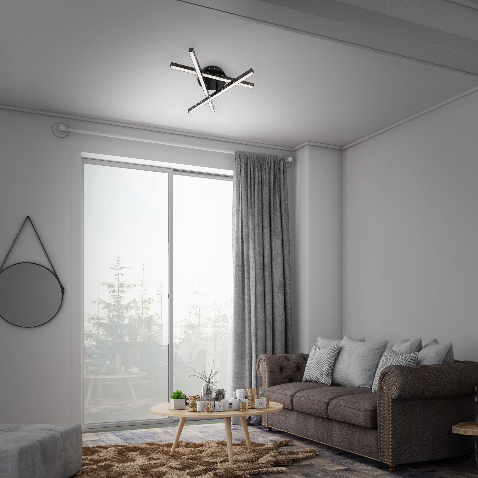 BRILO 3518-035 LED stropní svítidlo, 40 cm, 15 W, 2200 lm, černá - BRILO (obrázek 5)