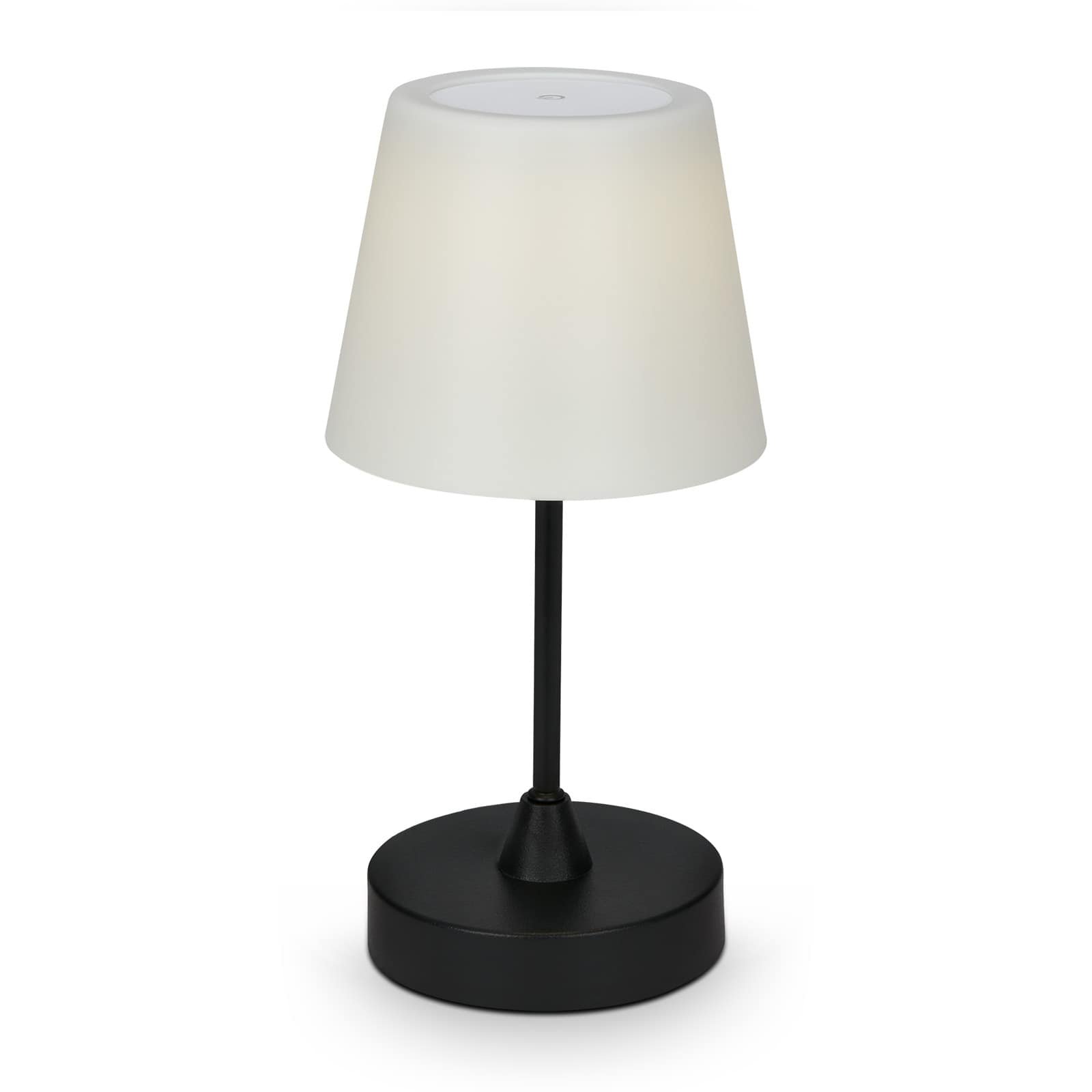 Levně BRILO 7032-415 LED venkovní stolní lampa s dotykovým vypínačem, pr.30 cm, LED modul, 3 W, 340 Lm, černá - BRILO