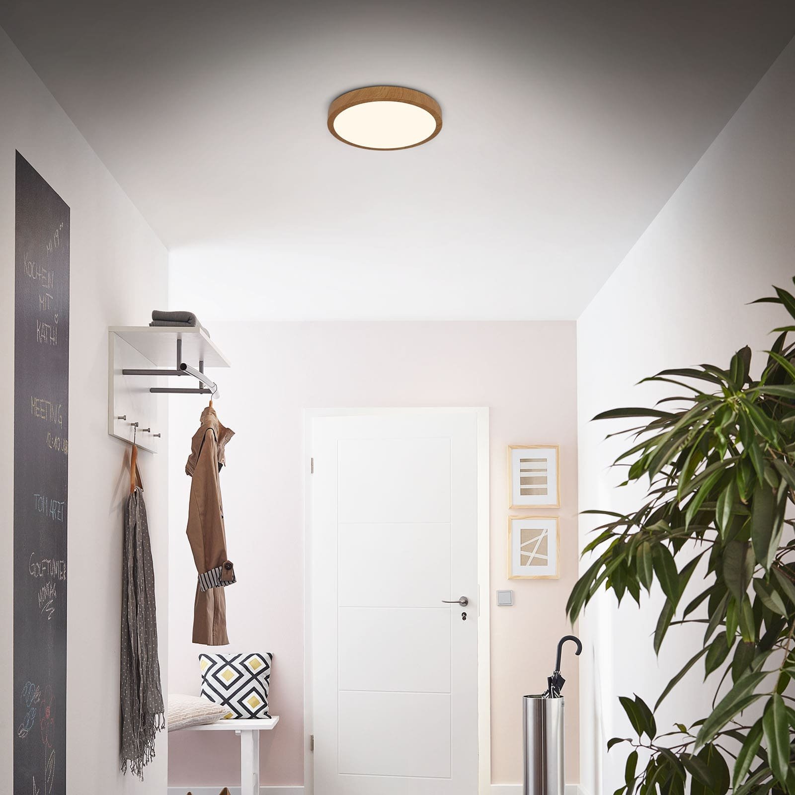 BRILO 3724-014 LED přisazené svítidlo, pr. 28 cm, 12 W, 2000 lm, barva dřeva - BRILONER (obrázek 5)