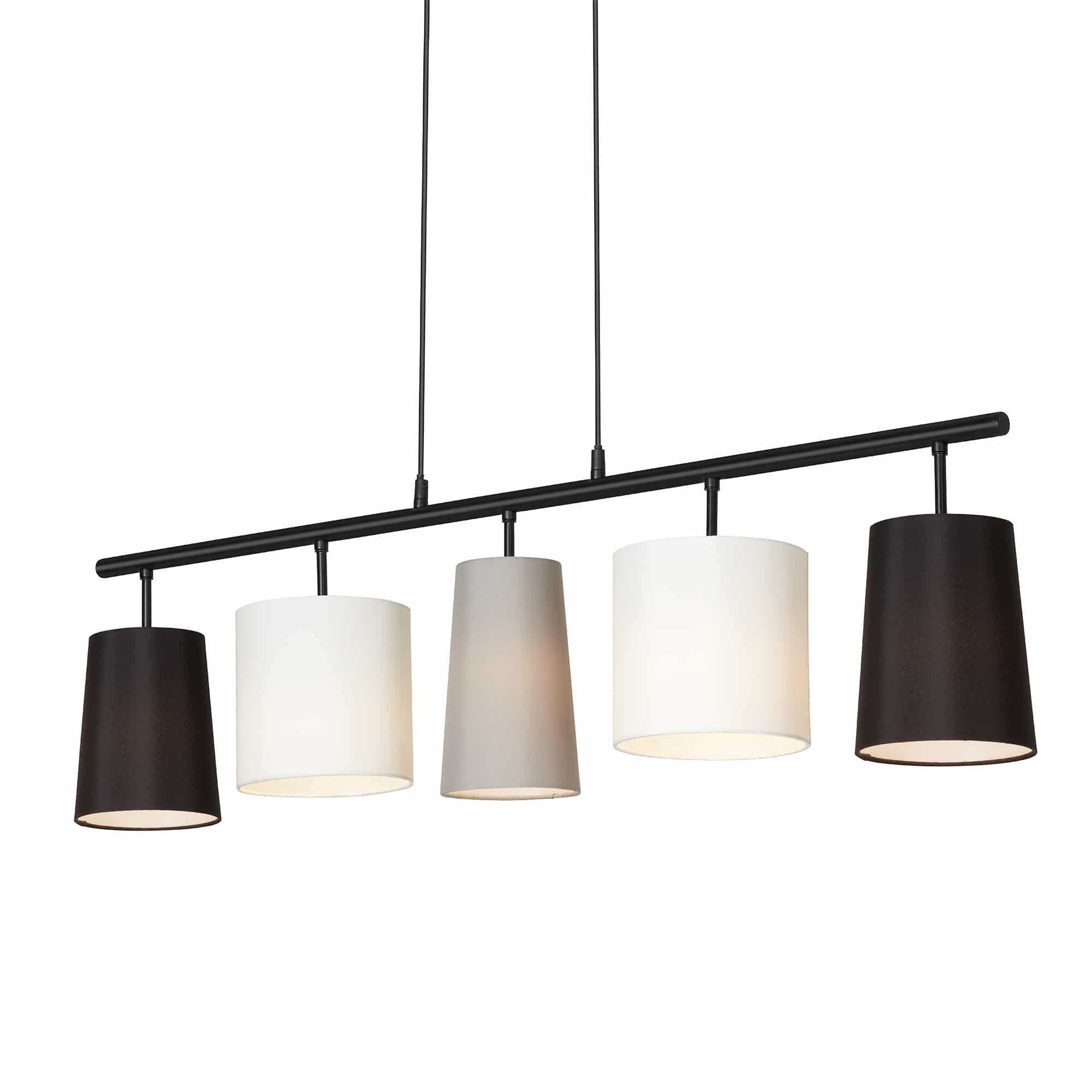 BRILO 4009-055 Závěsné svítidlo, 96 cm, max. 40 W, černá-bílá-šedá - BRILO