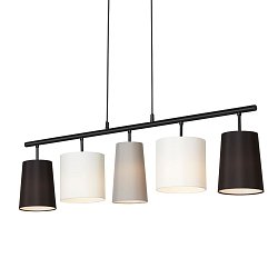 Obrázek pro produkt Závěsné svítidlo, 96 cm, max. 40 W, černá-bílá-šedá (starý kód: BRILO 4009-055) - BRILO