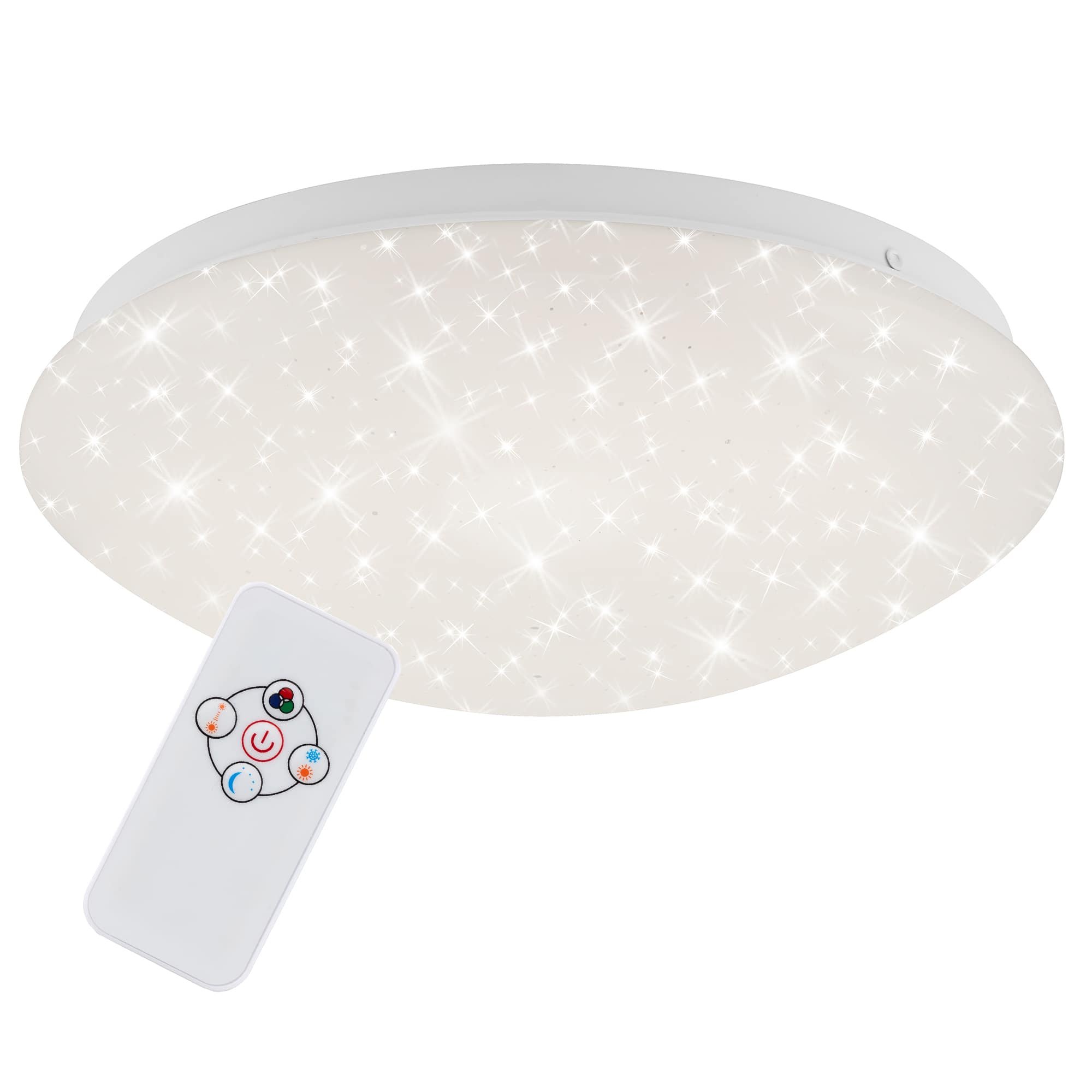 BRILO 3256-016 RGB LED stropní svítidlo, pr. 26 cm, 10 W, bílé - BRILO
