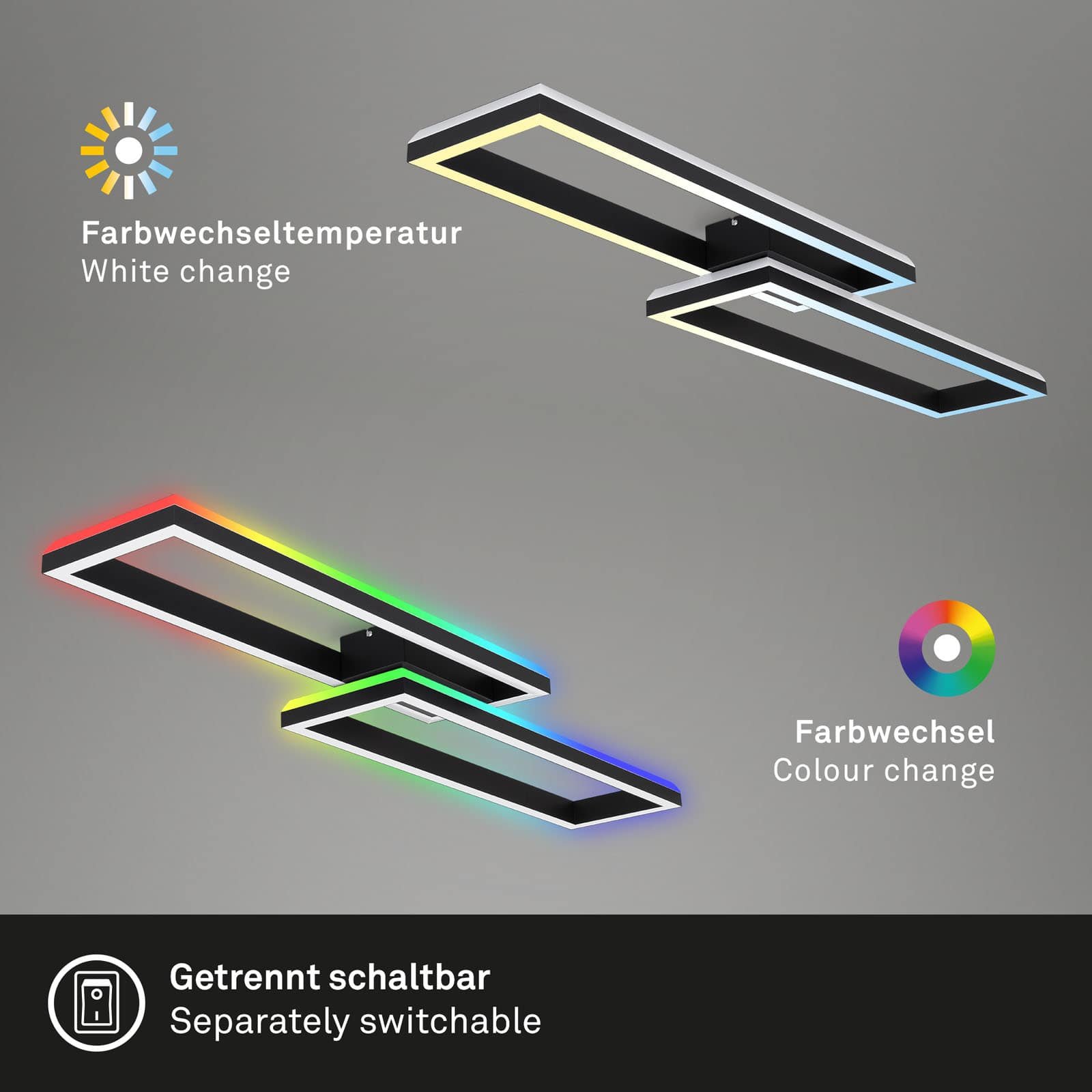 BRILO 3754-015 RGB CCT LED stropní svítidlo 119,5cm 45W 4400lm černá - BRILO (obrázek 7)