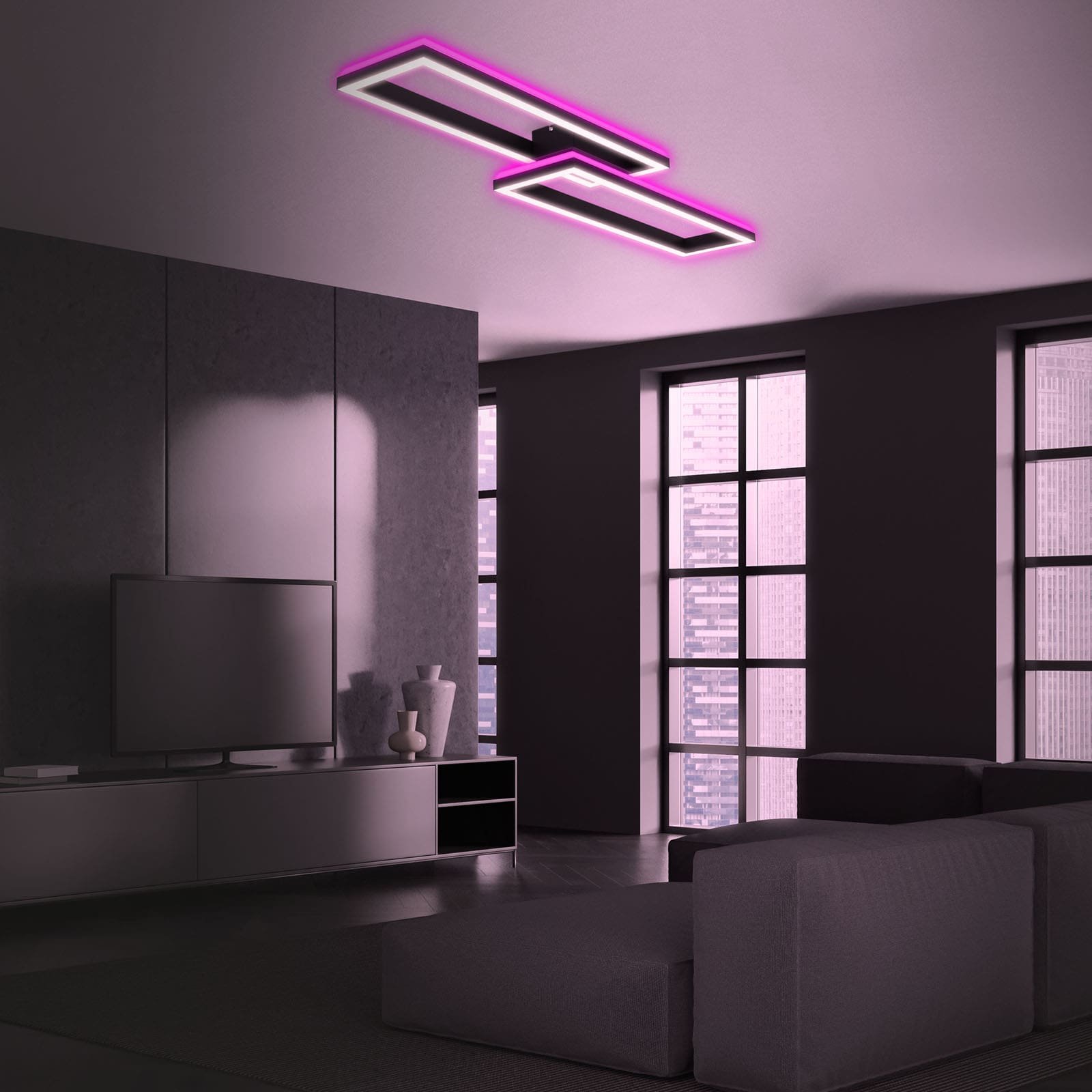 BRILO 3754-015 RGB CCT LED stropní svítidlo 119,5cm 45W 4400lm černá - BRILO (obrázek 8)