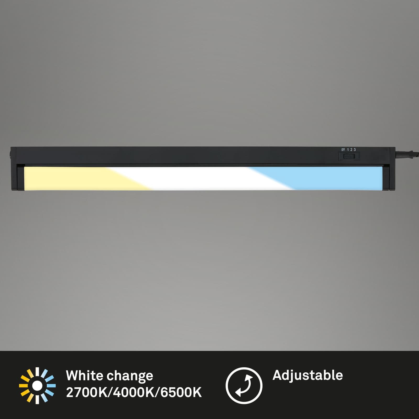 BRILO 2224-015 LED skříňkové svítidlo 54,5 cm 6W 800lm černá - BRILO (obrázek 3)