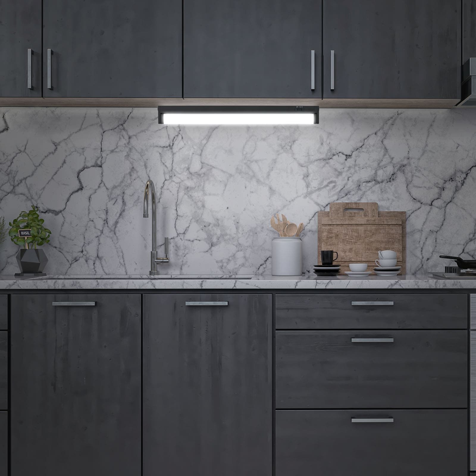 BRILO 2224-015 LED skříňkové svítidlo 54,5 cm 6W 800lm černá - BRILO (obrázek 6)