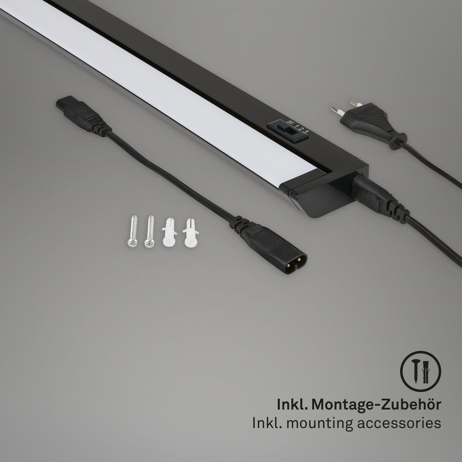 BRILO 2224-015 LED skříňkové svítidlo 54,5 cm 6W 800lm černá - BRILO (obrázek 7)