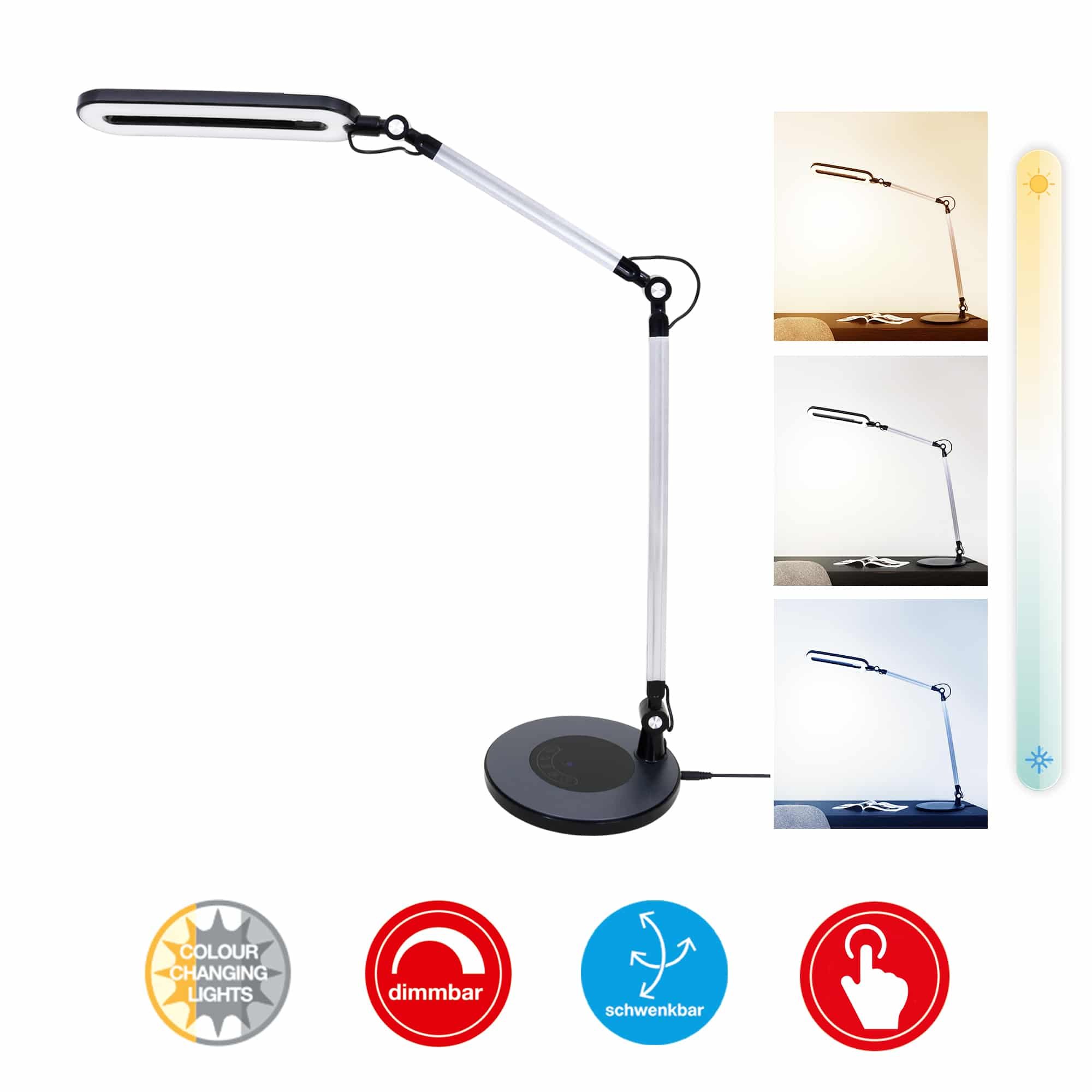 BRILO 7509-015 CCT LED stolní lampa, 51 cm, 6,6 W, černá - BRILO (obrázek 3)