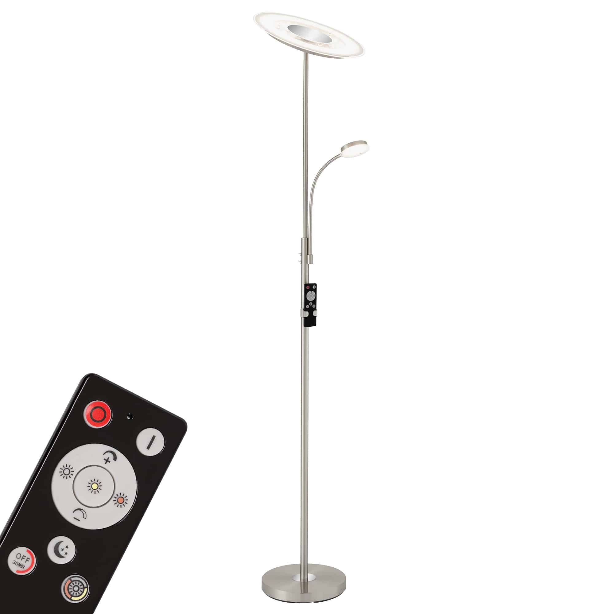 Levně BRILO 1340-022 LED nepřímé osvětlení se čtecí lampou, noční světlo, časovač, vypínač, stmívatelné - BRILO