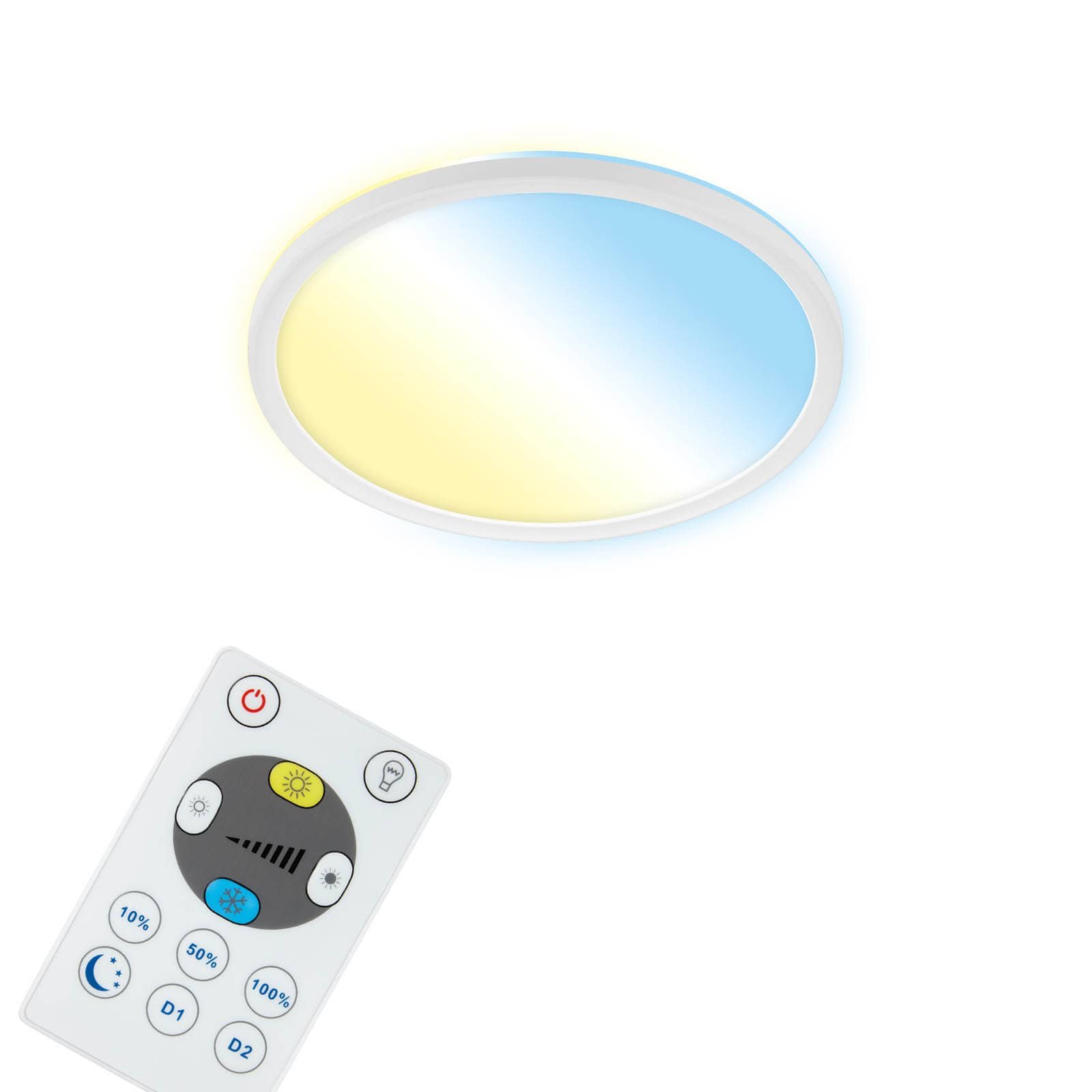 BRILO 7058-016 CCT svítidlo LED panel, pr. 29,3 cm, 18 W, 2400 lm, bílé - BRILO
