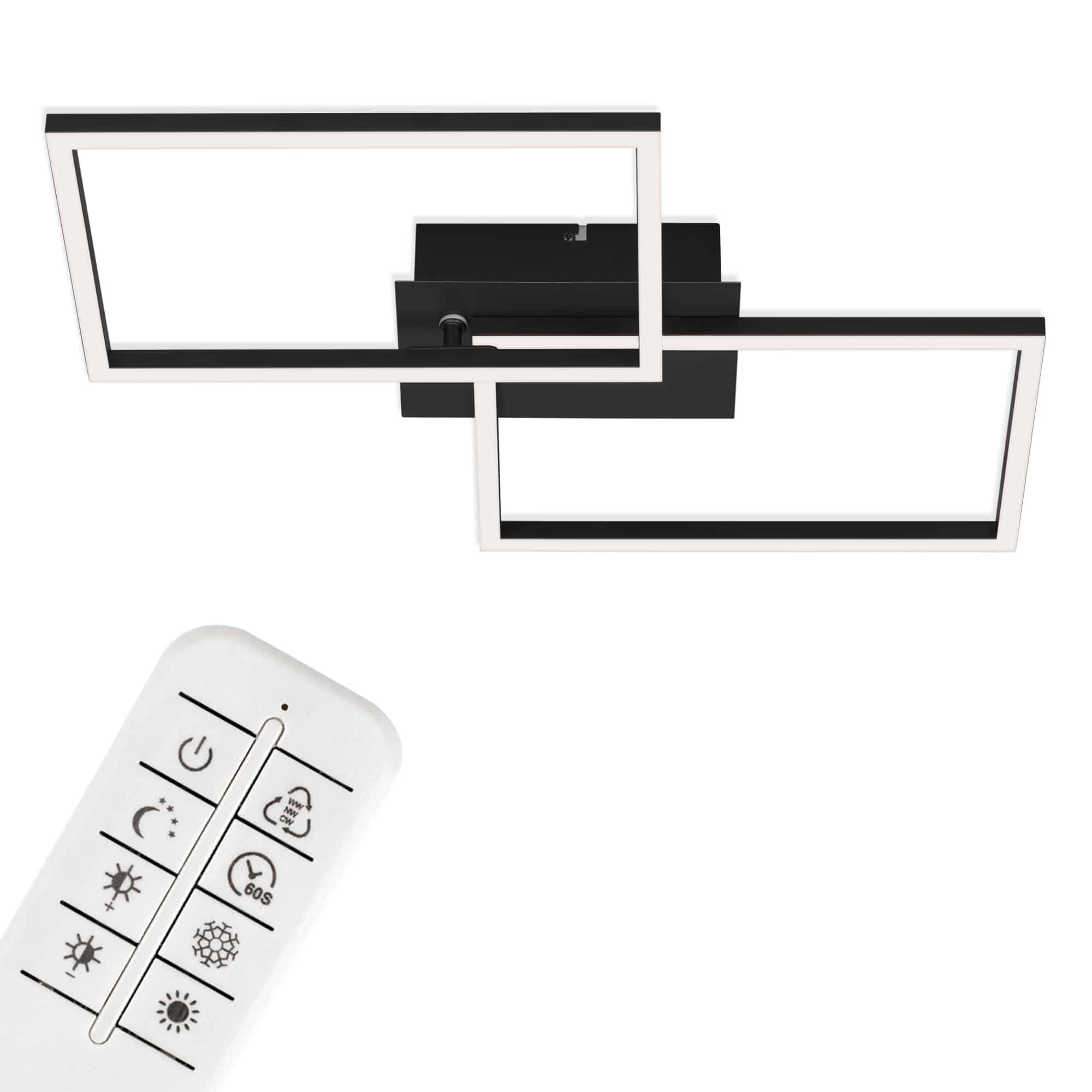 BRILO 3149-015 LED CCT rám 50 cm 2x15W 1650lm černá - BRILO