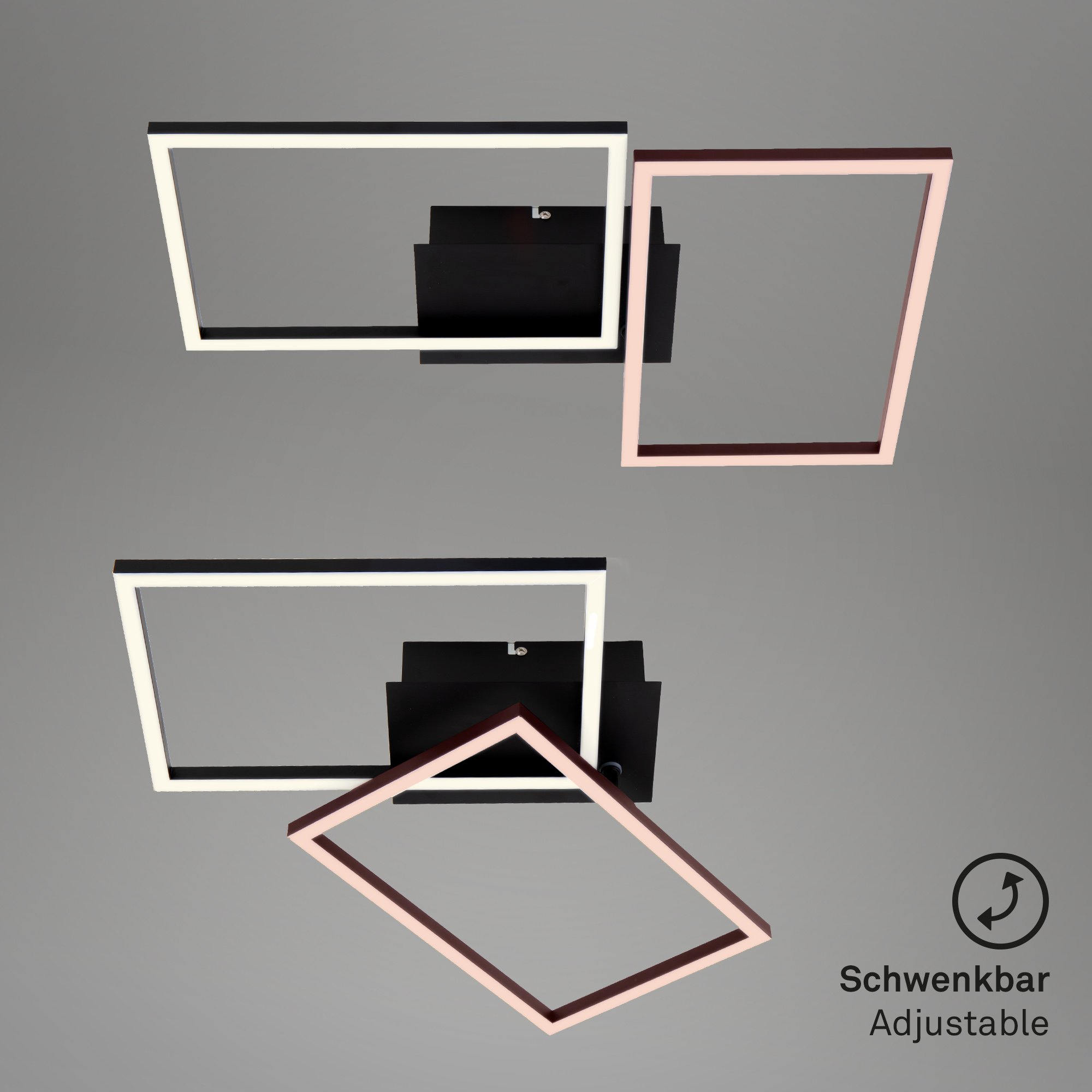 BRILO 3149-015 LED CCT rám 50 cm 2x15W 1650lm černá - BRILO (obrázek 4)