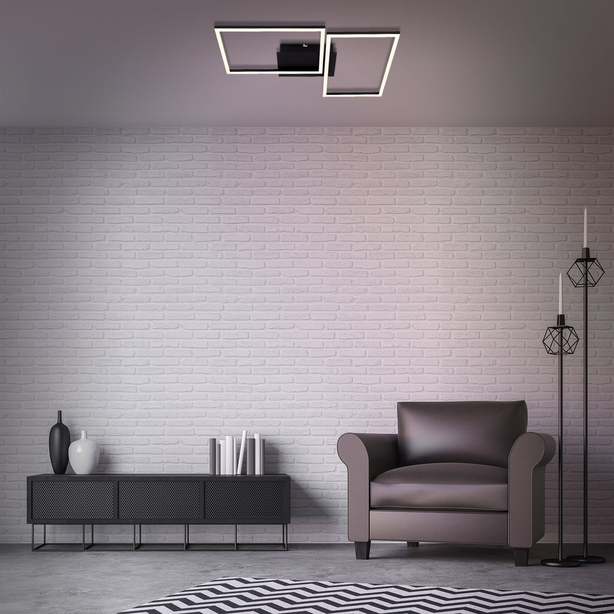 BRILO 3149-015 LED CCT rám 50 cm 2x15W 1650lm černá - BRILO (obrázek 7)
