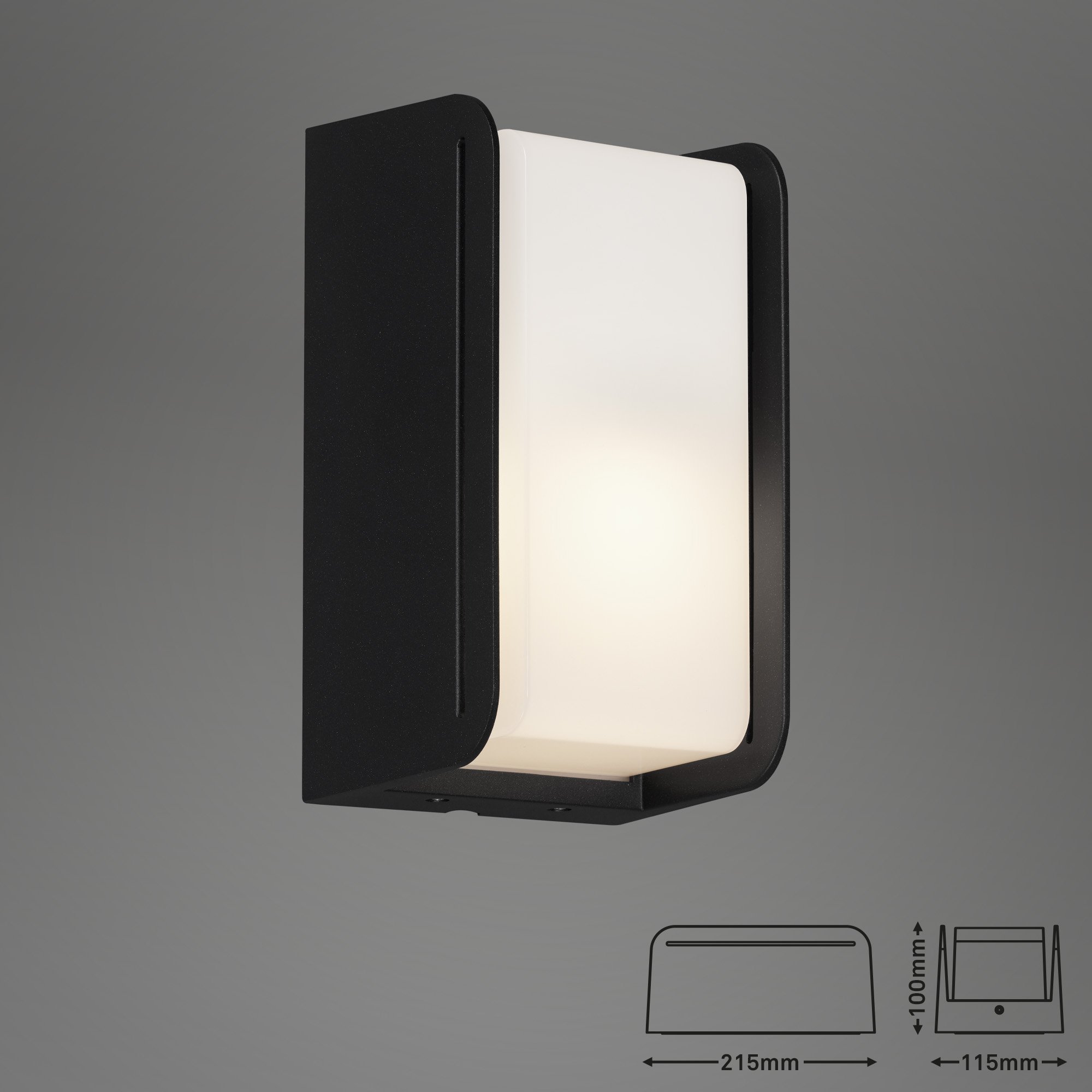 BRILO 3016-015 Venkovní svítidlo 21,5 cm 1x E27 12W černá - BRILO (obrázek 5)