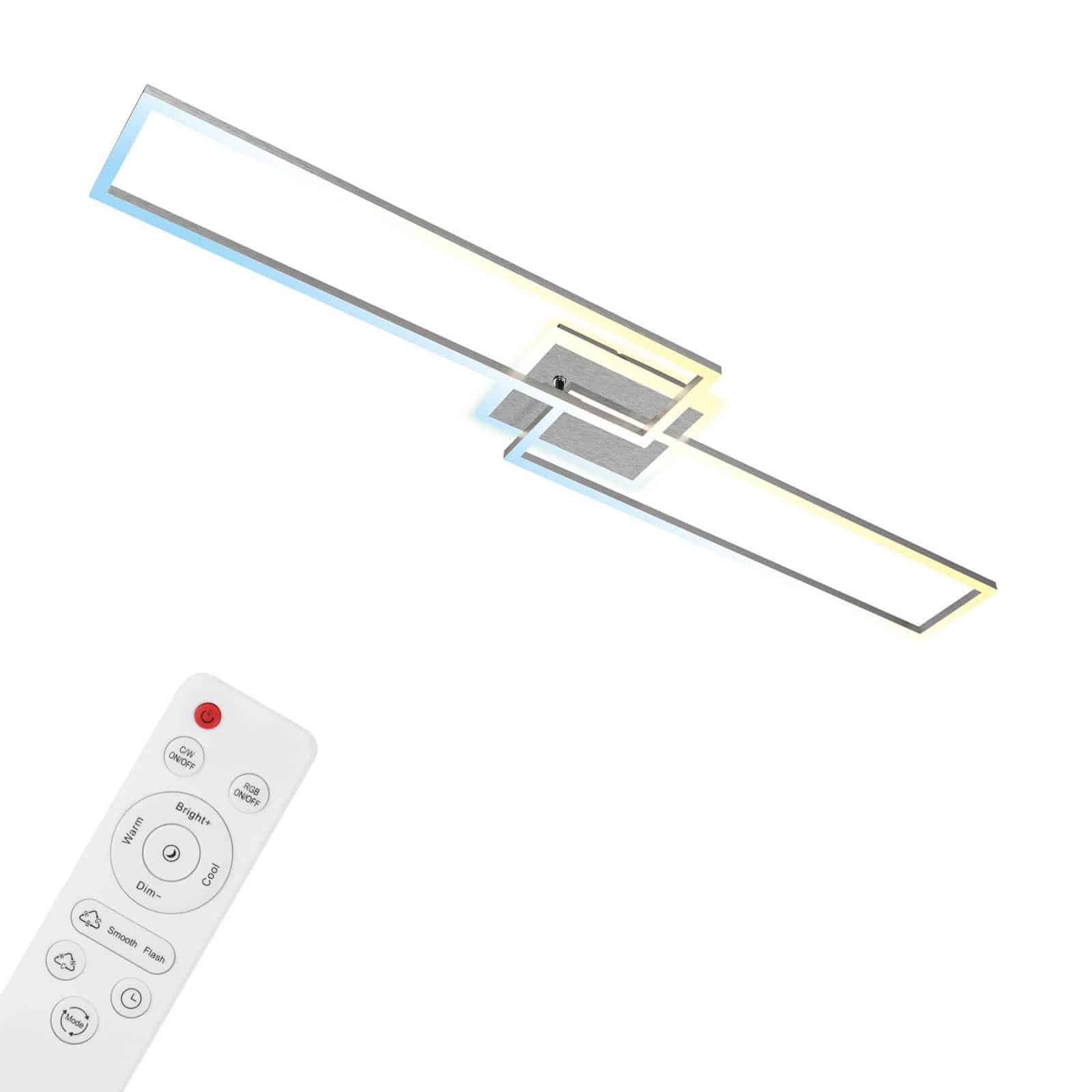 BRILO 3538-019 CCT LED stropní svítidlo, 110 cm, 40 W, 5200 lm, hliník - BRILO