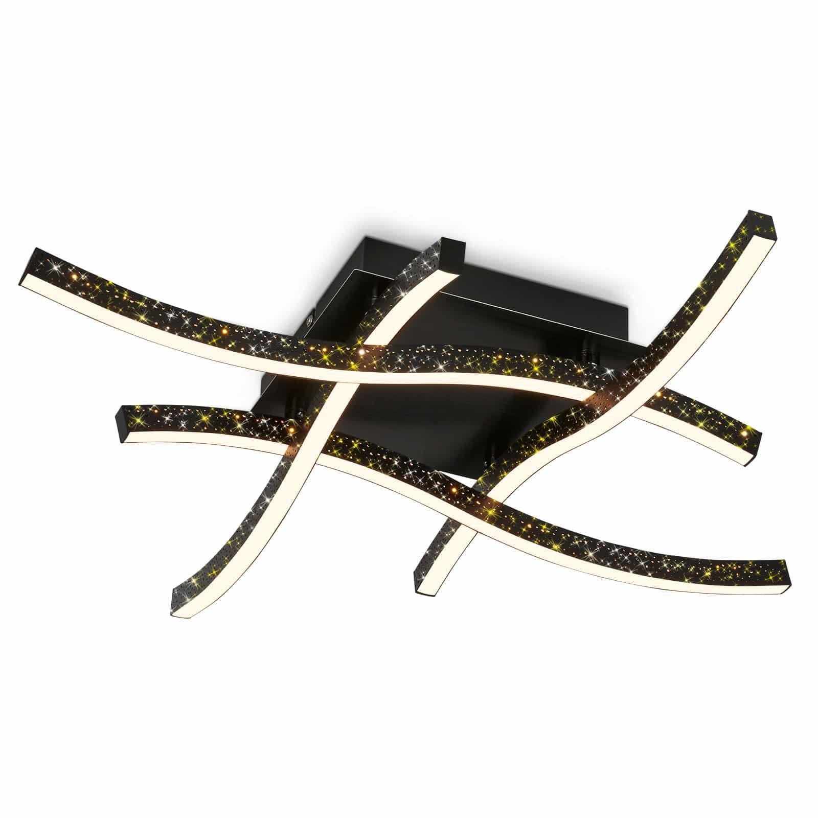 BRILO 3718-045 LED nástěnné a stropní svítidlo, 64,5 cm, 24 W, 700 lm, černá - BRILO
